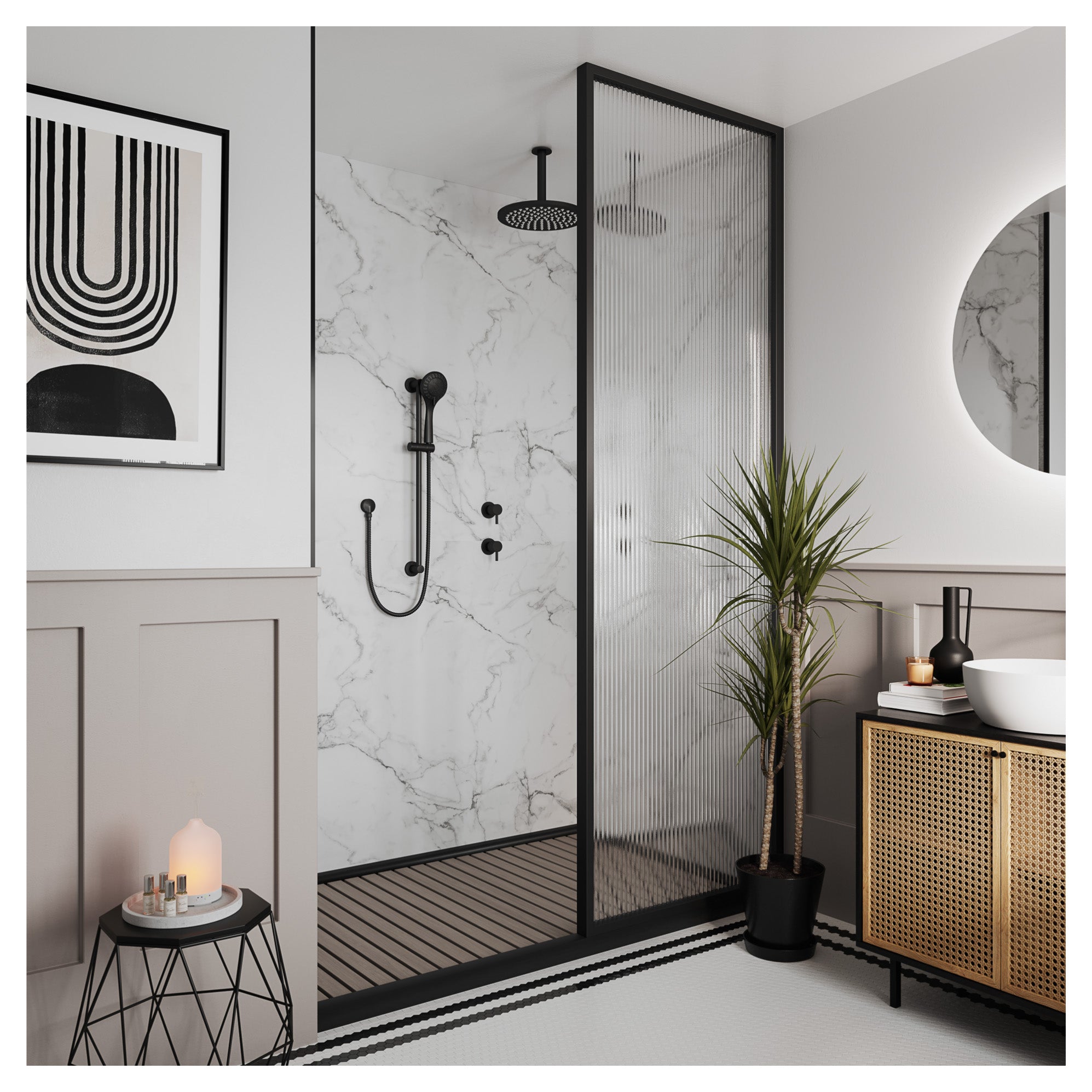 Multipanel Pure Unlipped 2400mm x 1200mm White Grey