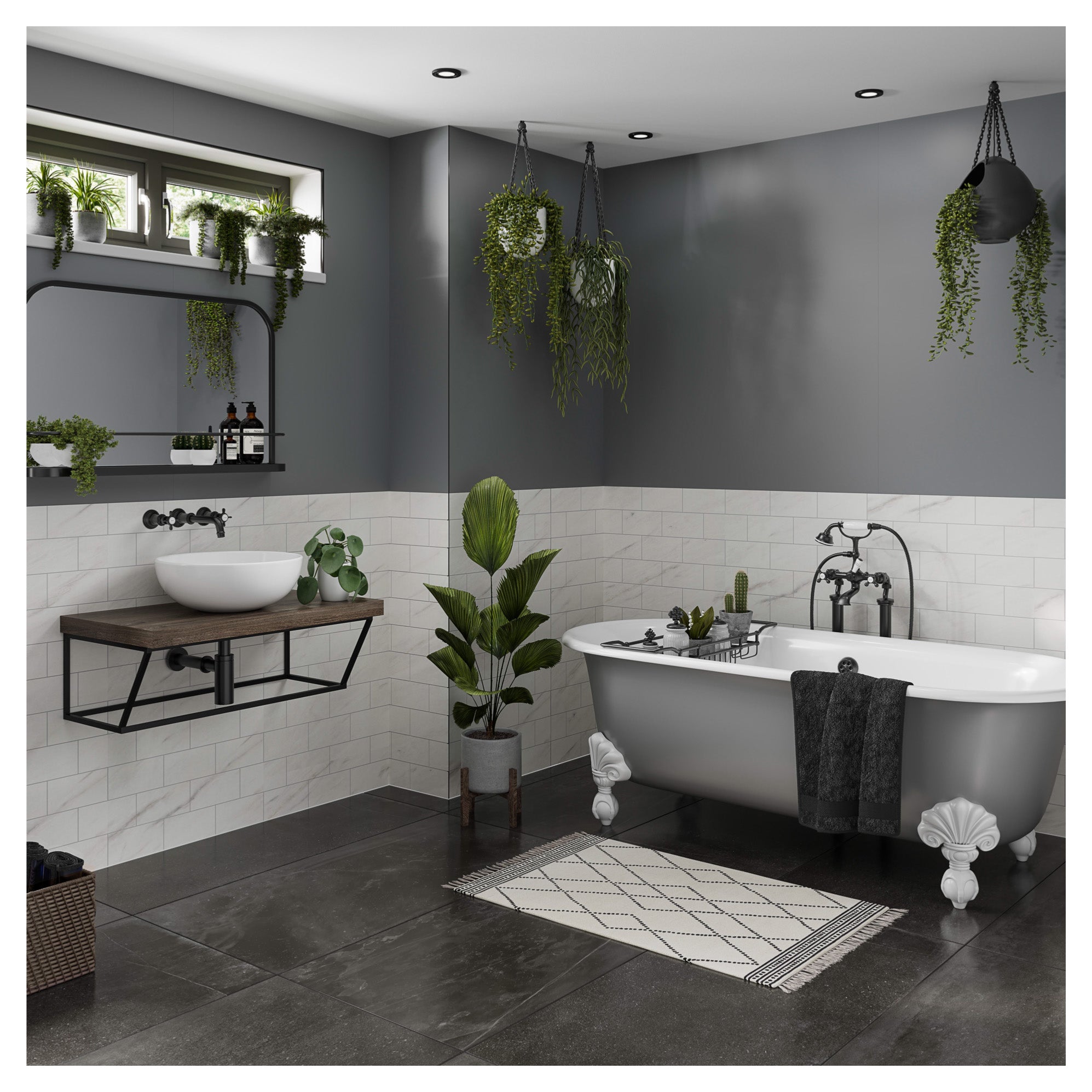 Multipanel Pure Hydrolock 2400mm x 1200mm Monument Grey
