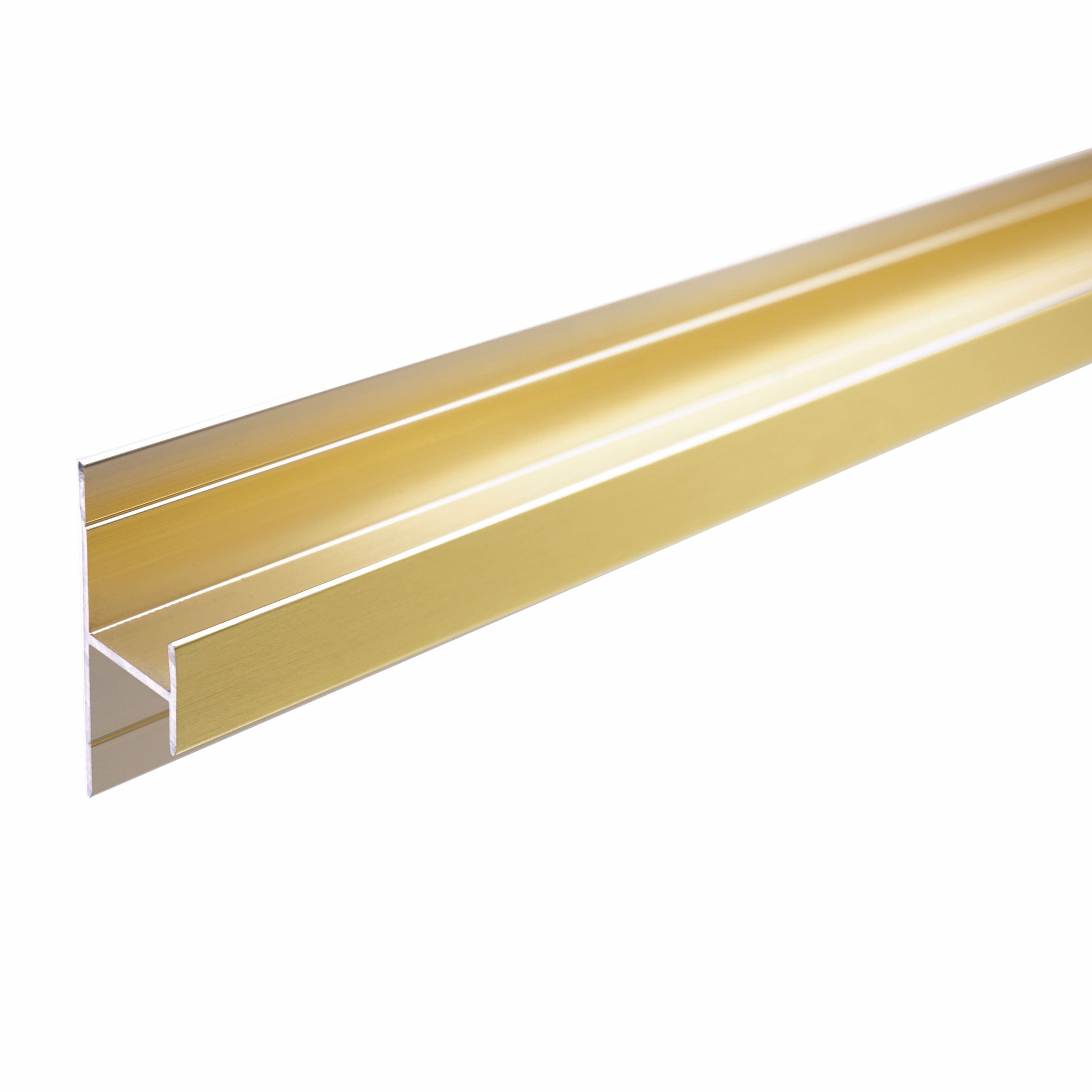 Multipanel CLASSIC - Type D - Continuous H Joint - Aluminium Extrusion - Brushed Brass - 2450mm Long