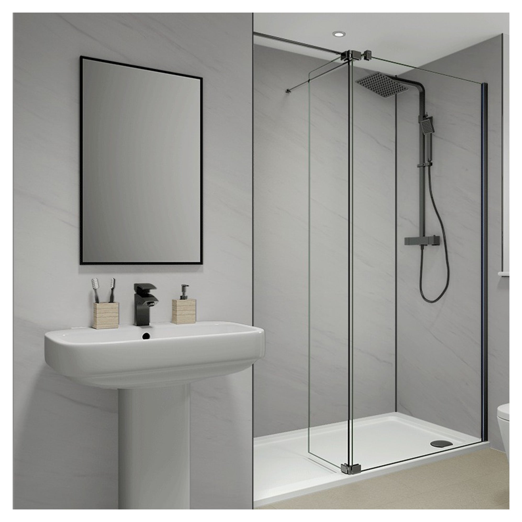 Multipanel CLASSIC - Type D - Continuous H Joint - Aluminium Extrusion - Matt Black - 2450mm Long