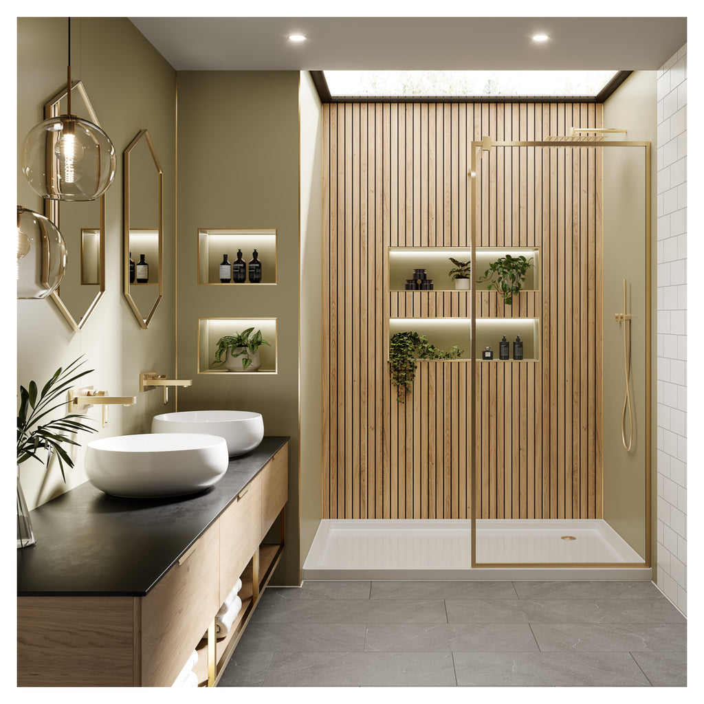 Multipanel CLASSIC - Type C - End Cap - Aluminium Extrusion - Brushed Brass - 2450mm Long
