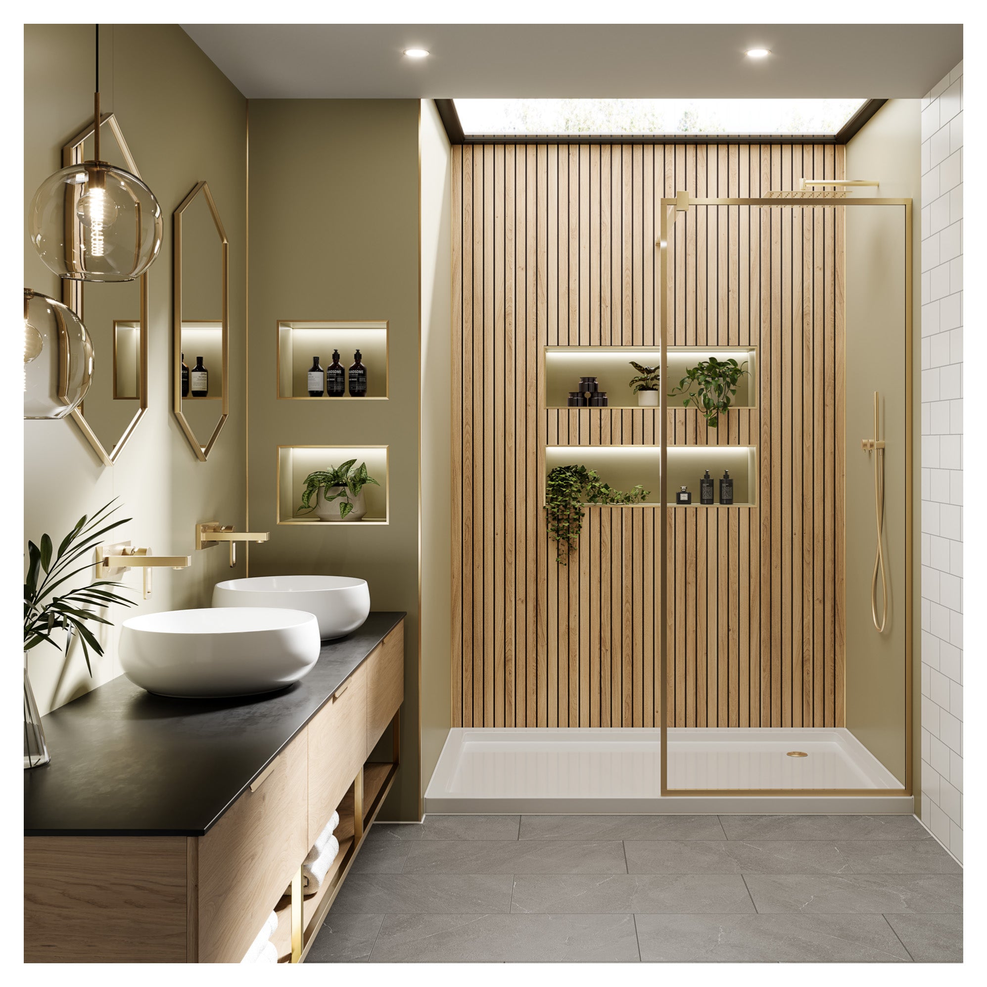 Multipanel CLASSIC - Type C - End Cap - Aluminium Extrusion - Brushed Brass - 2450mm Long