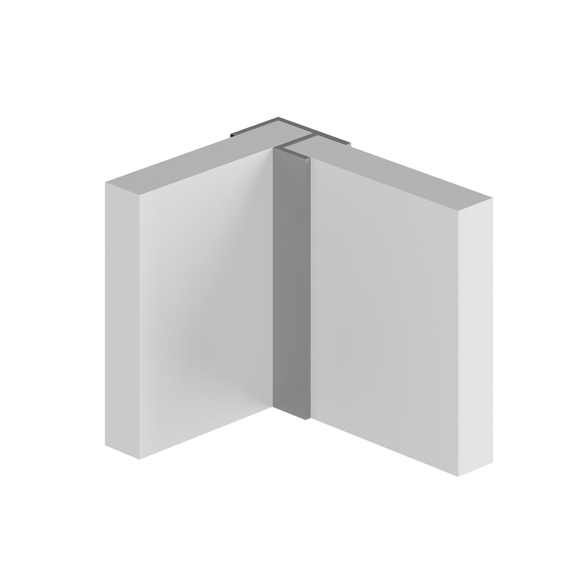 Multipanel CLASSIC - Type 100 - Flush Corner - Aluminium Extrusion - Brushed Brass - 2450mm Long