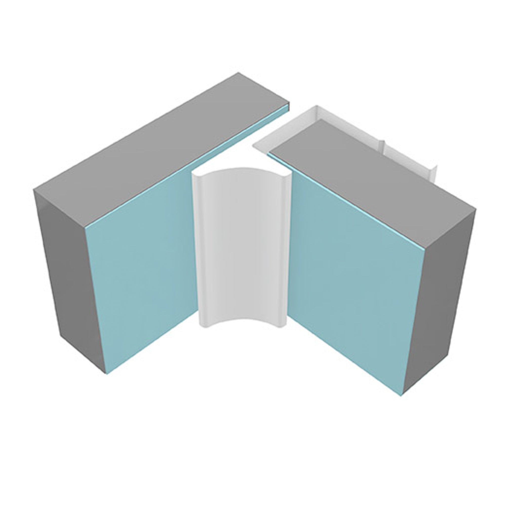 Multipanel Wall Panel Profile Type Y Last Corner Profile White