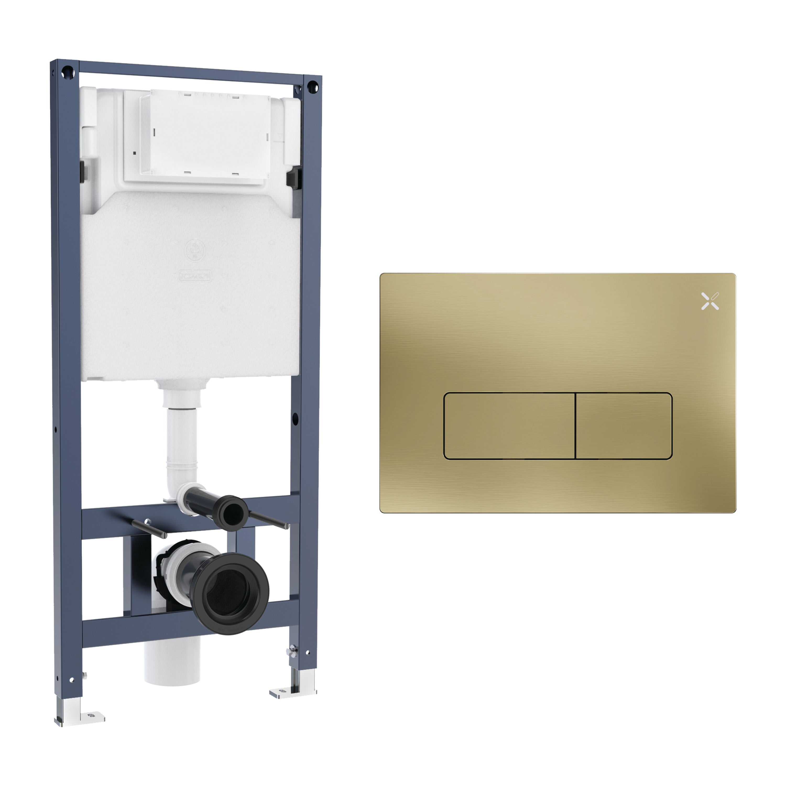 Crosswater MPRO Frame Set 3 Brushed Brass