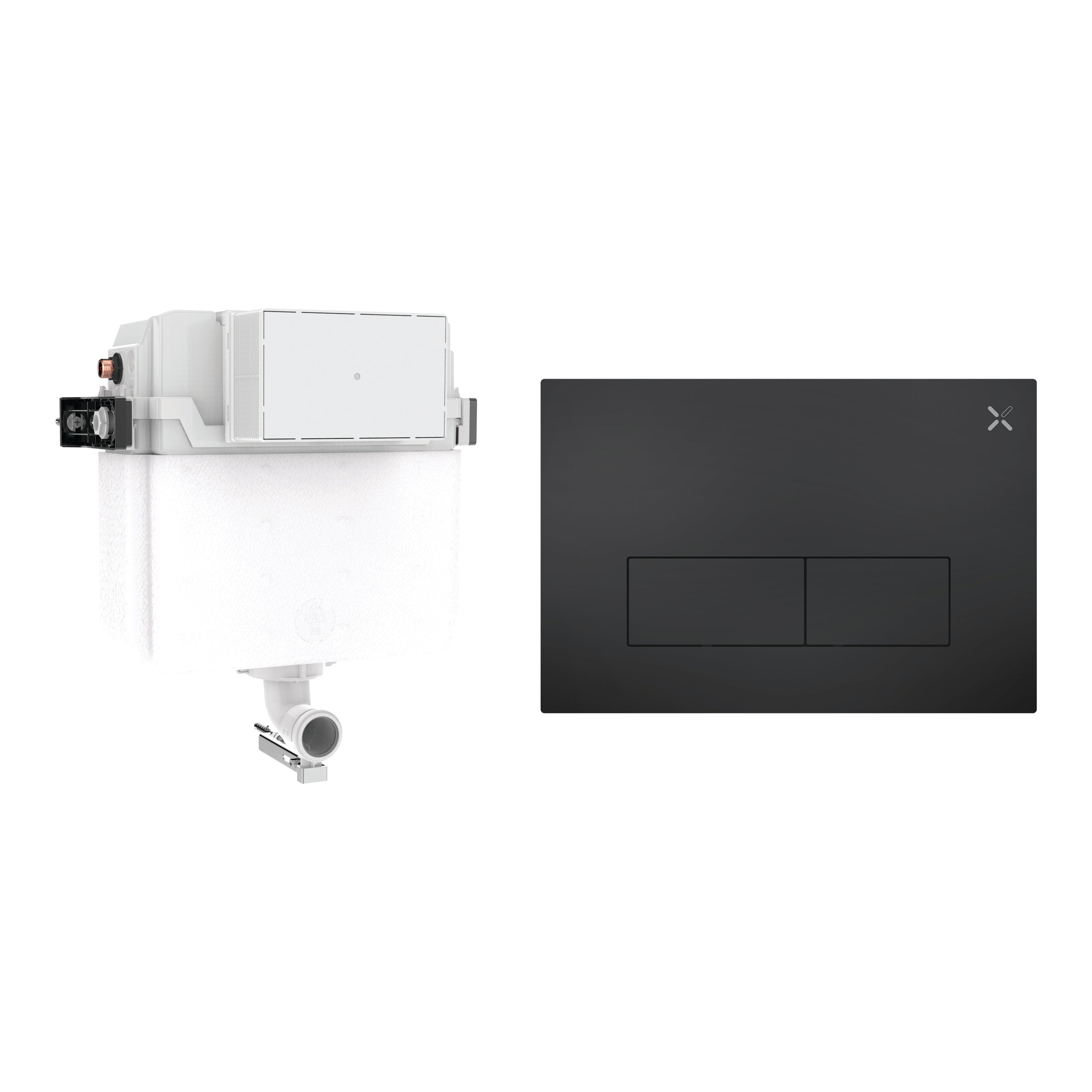 Crosswater MPRO Stainless Steel Cistern Set 1 Matt Black