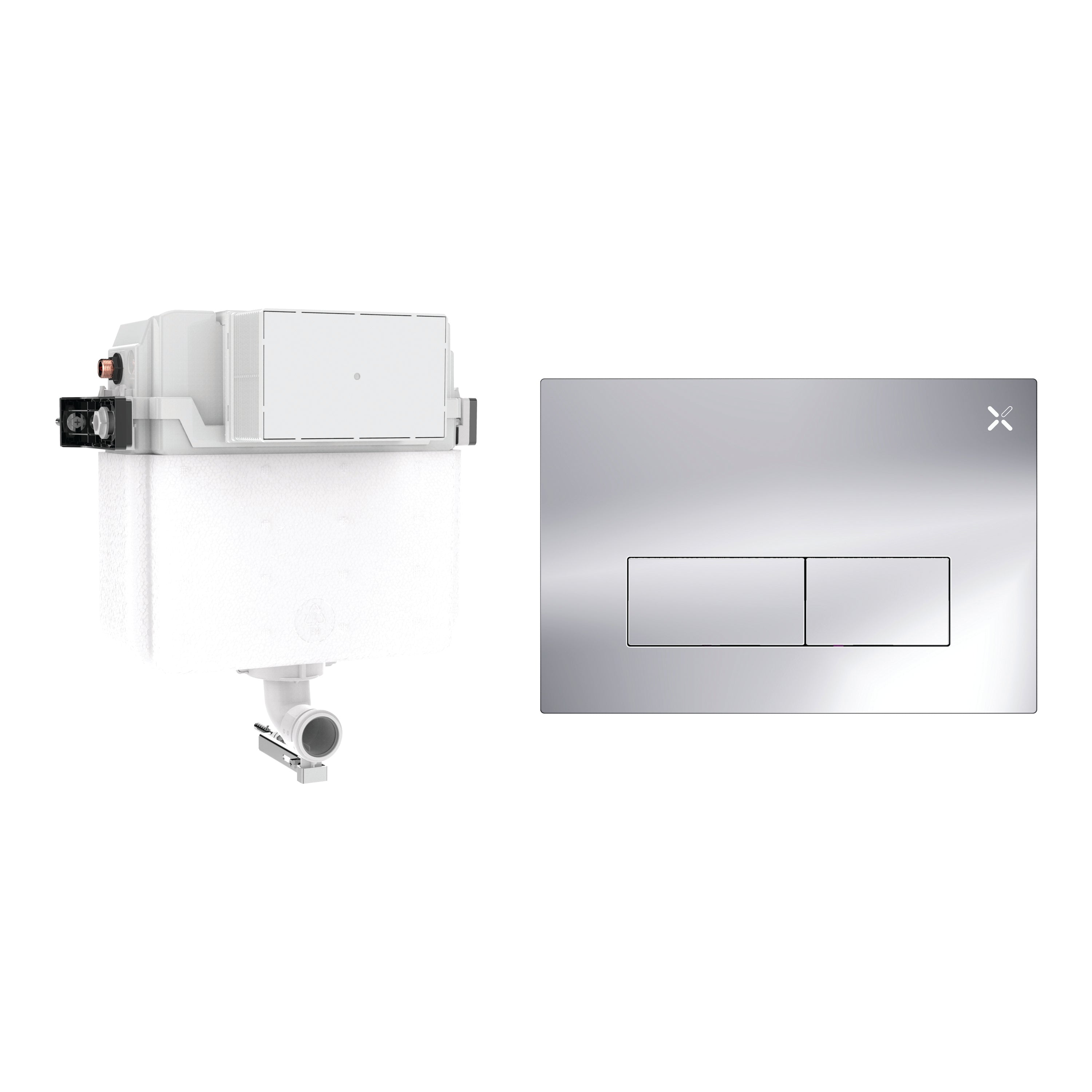 Crosswater MPRO Stainless Steel Cistern Set 1 Chrome