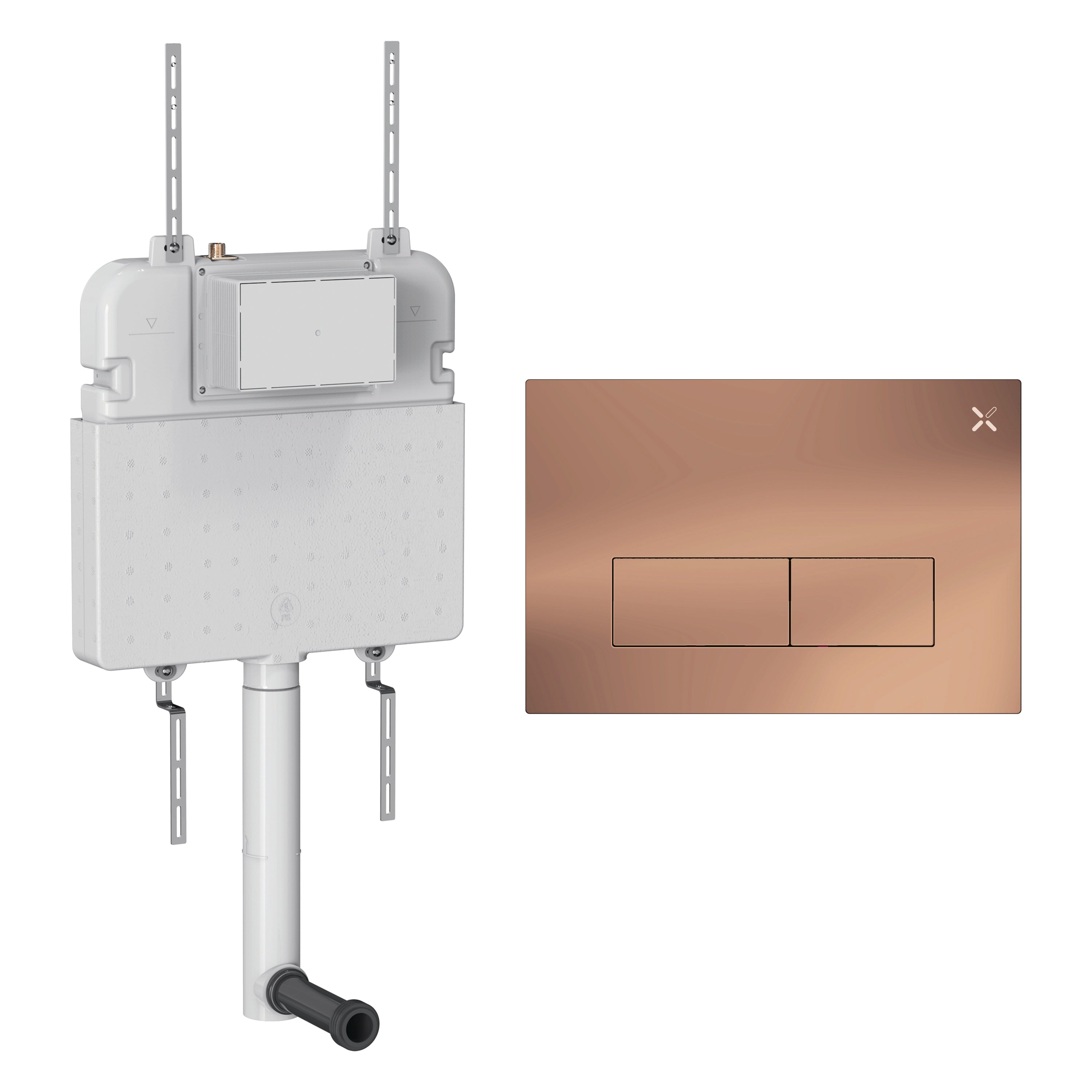 Crosswater MPRO Stainless Steel Cistern Set 2 Brushed Bronze