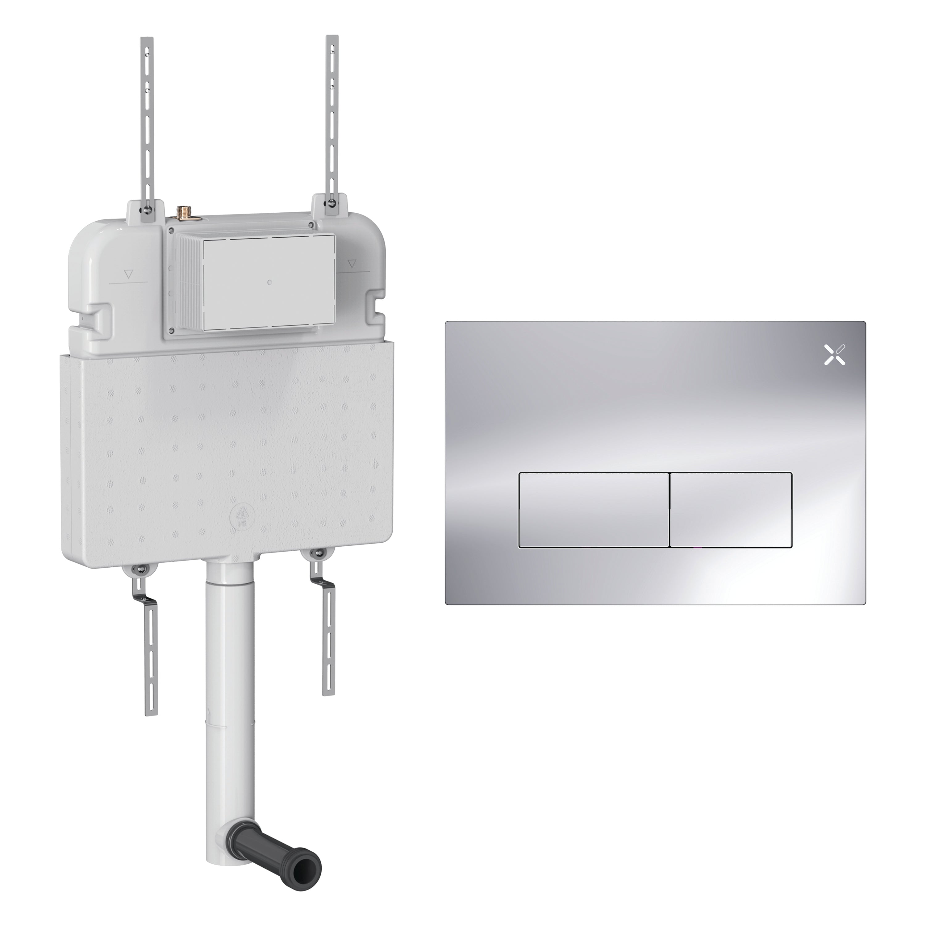Crosswater MPRO Stainless Steel Cistern Set 2 Chrome