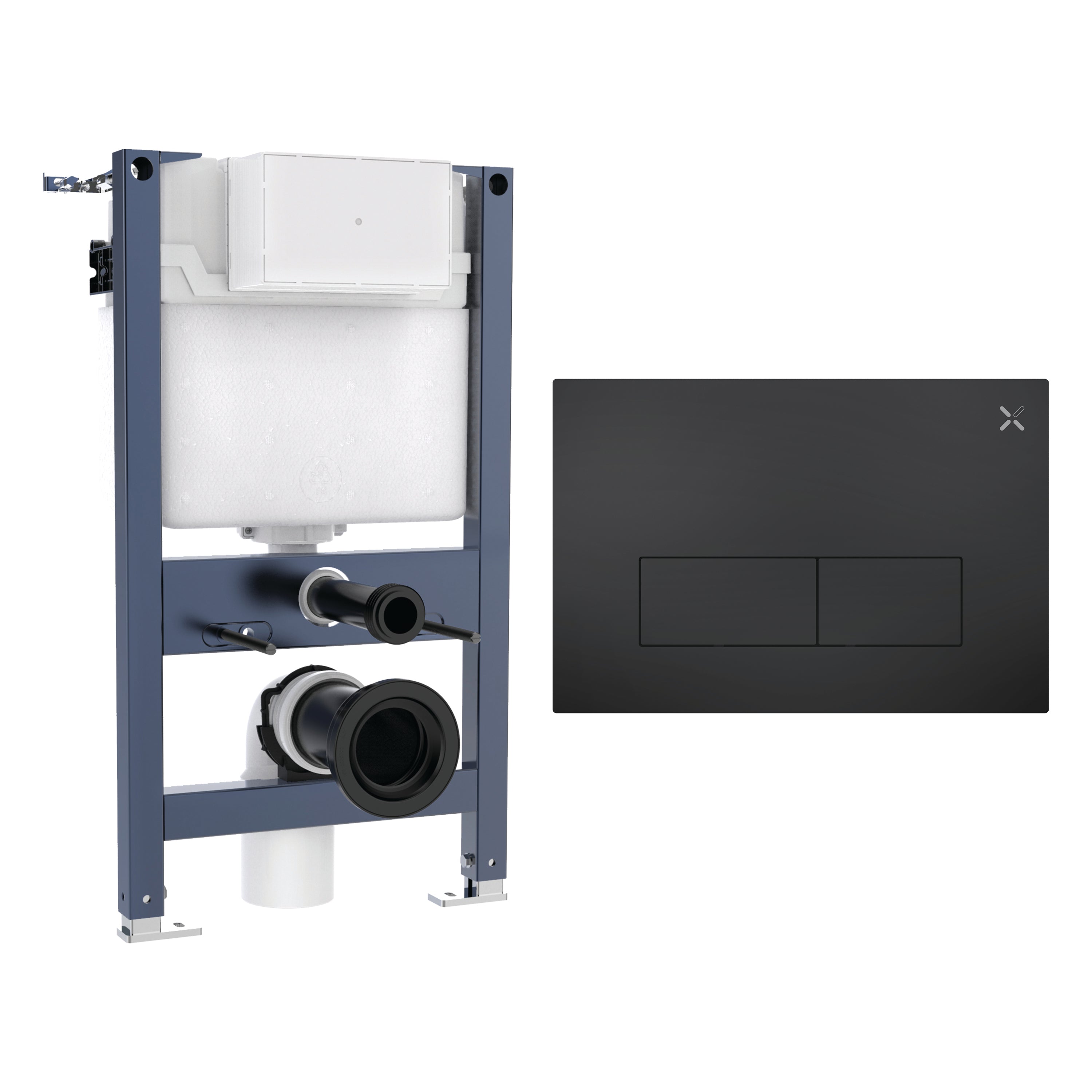 Crosswater MPRO Stainless Steel Frame Set 1 Matt Black