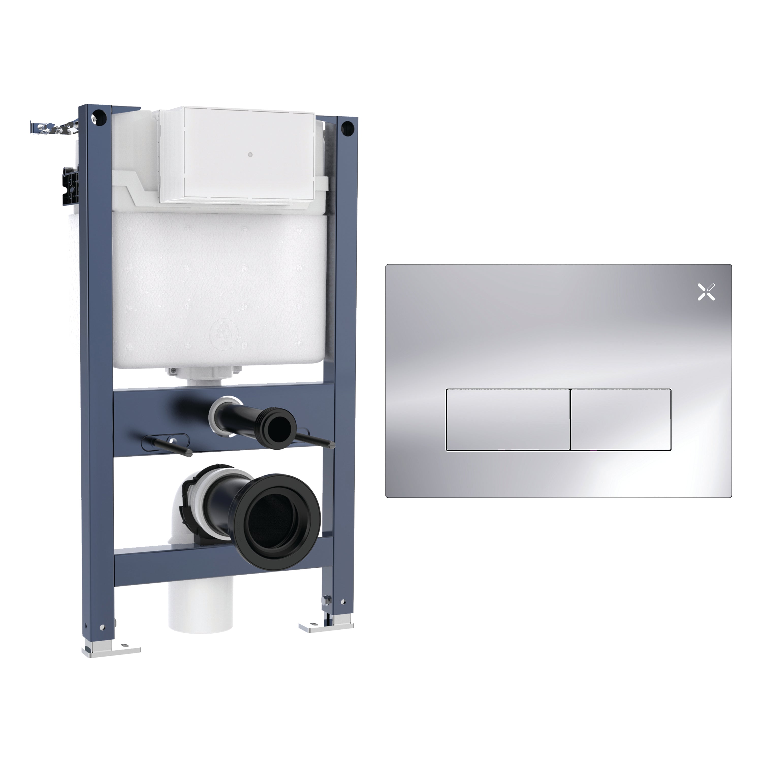 Crosswater MPRO Stainless Steel Frame Set 1 Chrome