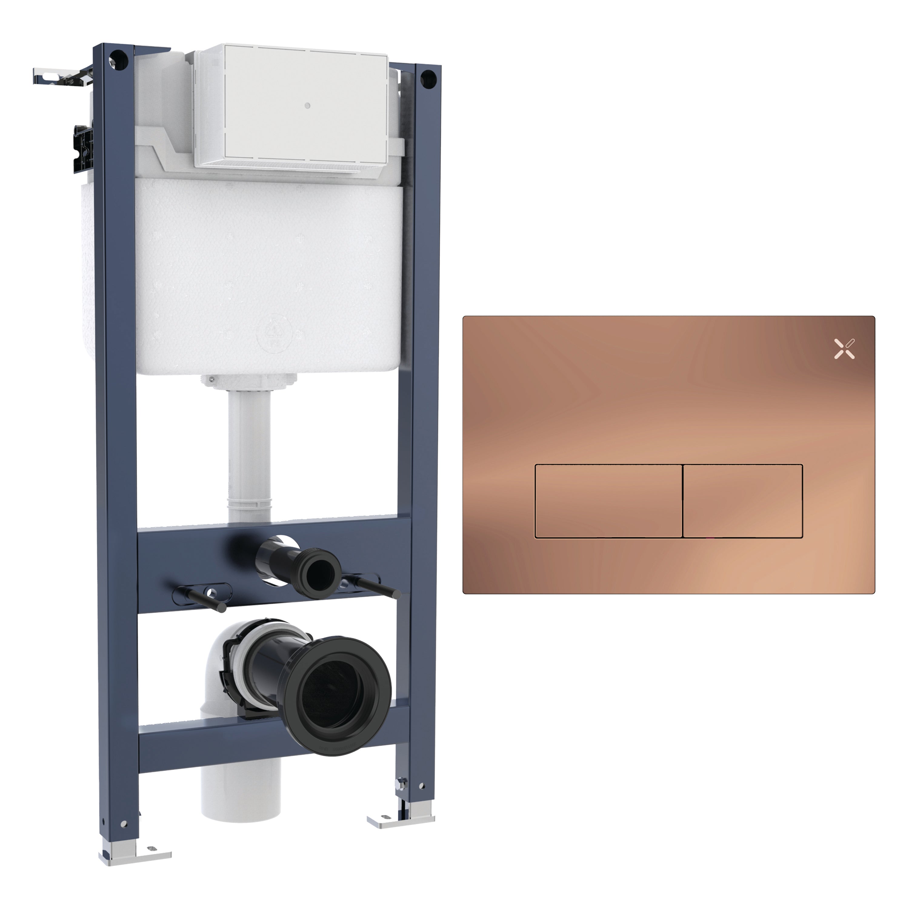 Crosswater MPRO Stainless Steel Frame Set 2 Brushed Bronze