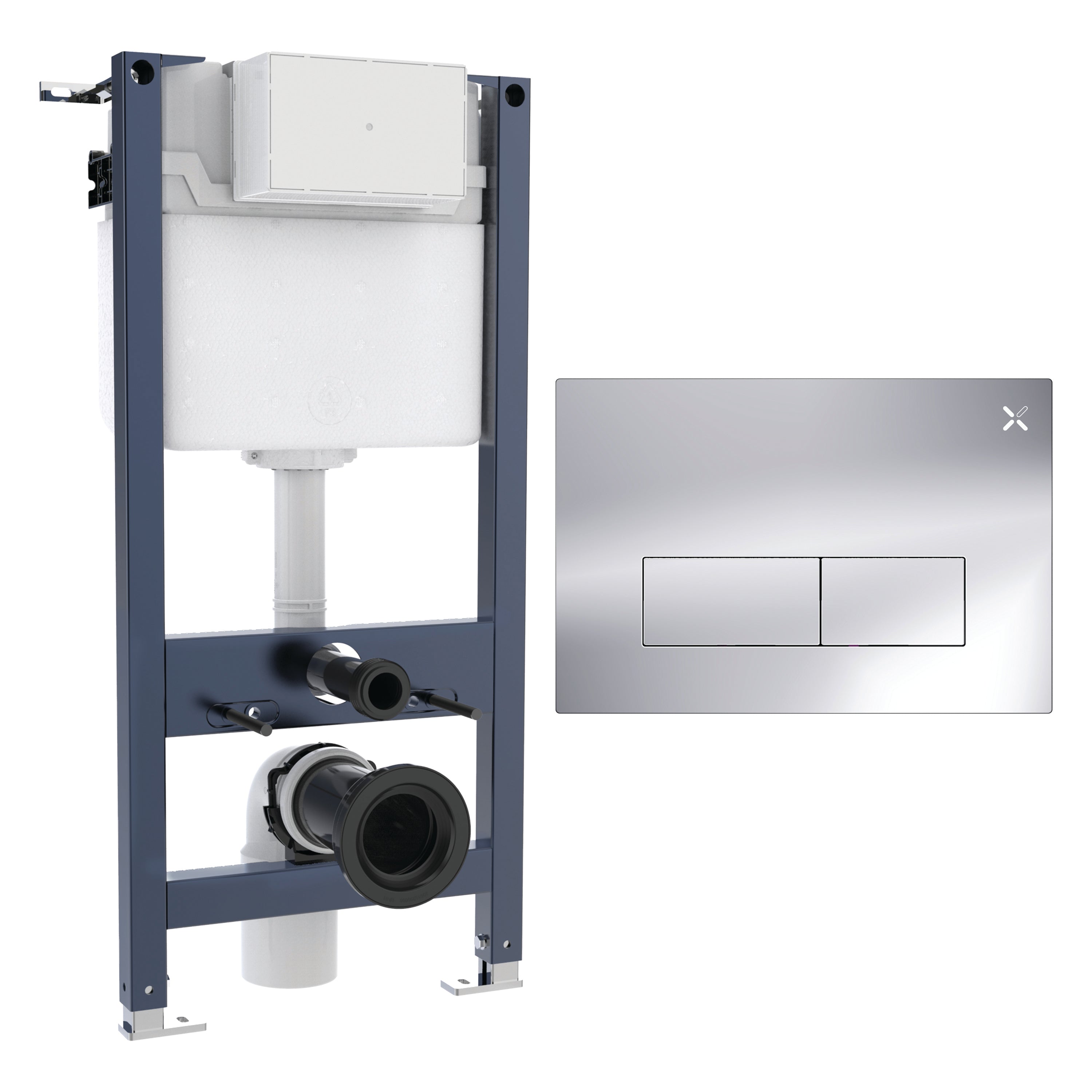 Crosswater MPRO Stainless Steel Frame Set 2 Chrome