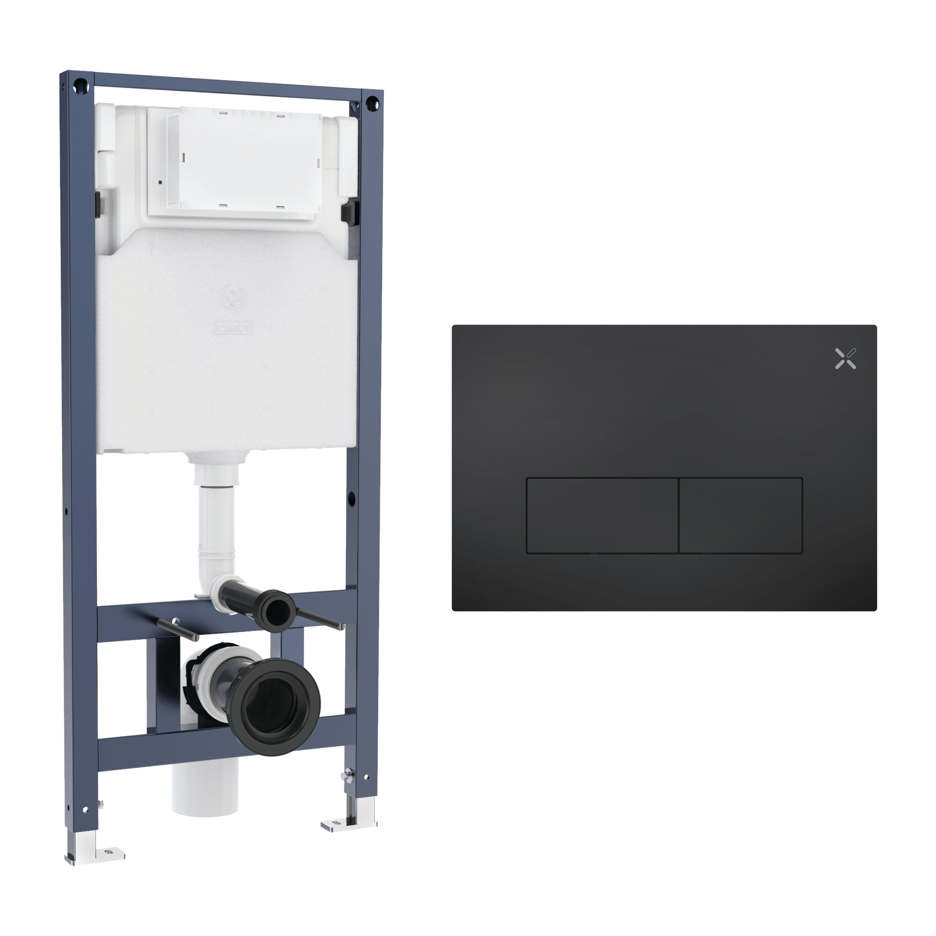 Crosswater MPRO Stainless Steel Frame Set 3 Matt Black