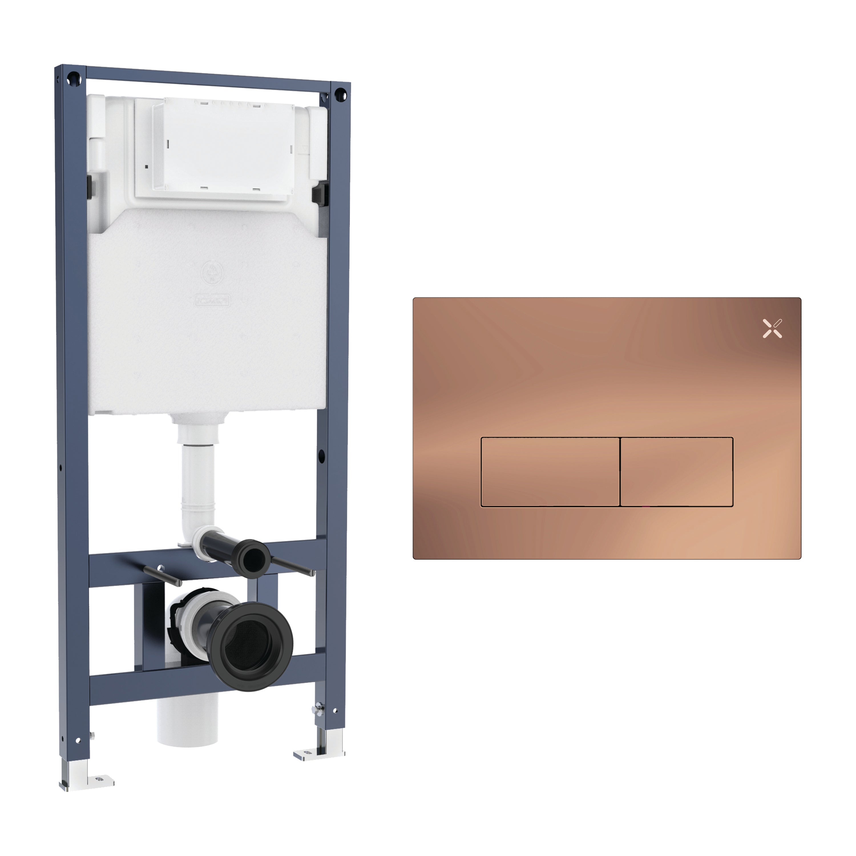 Crosswater MPRO Stainless Steel Frame Set 3 Brushed Bronze