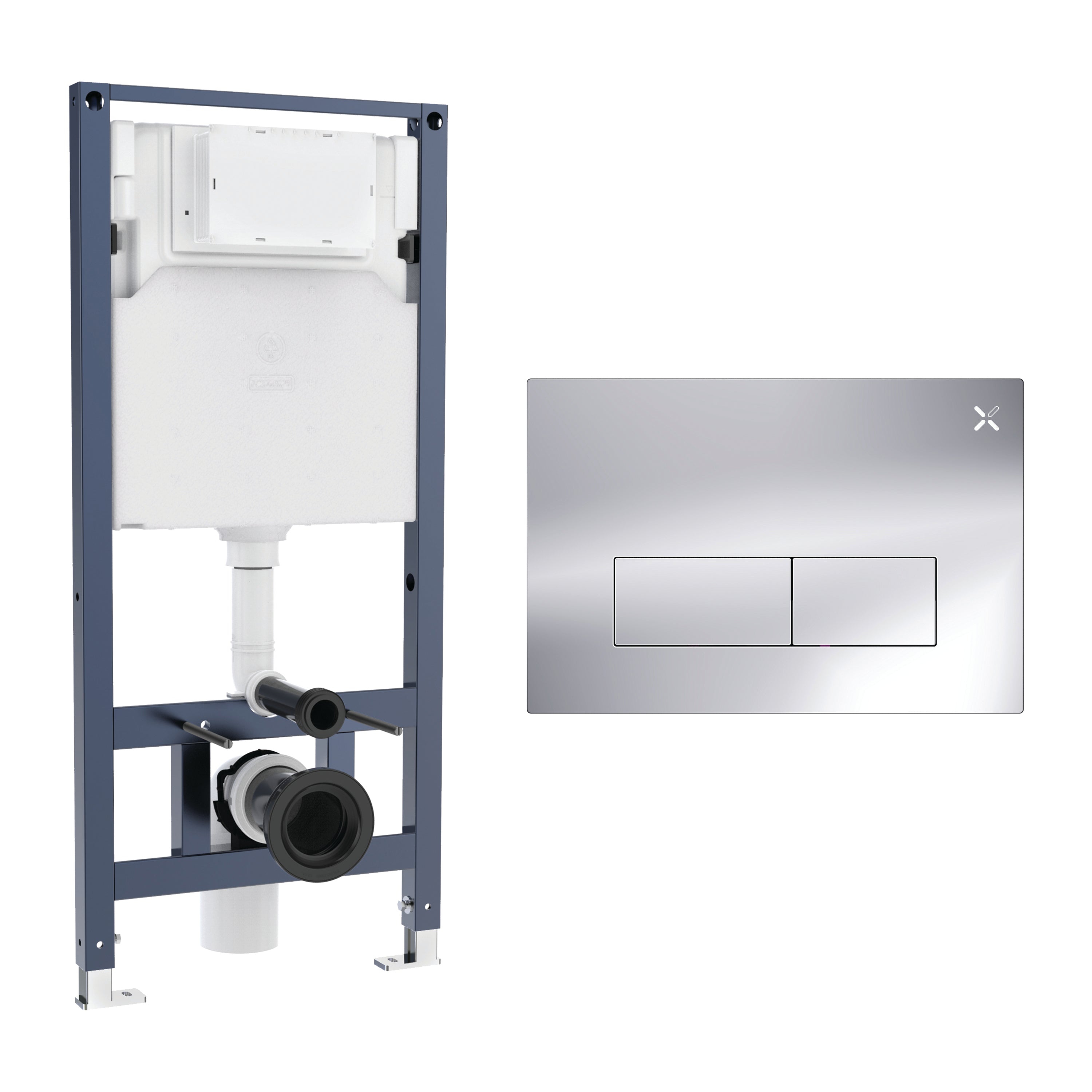 Crosswater MPRO Stainless Steel Frame Set 3 Chrome