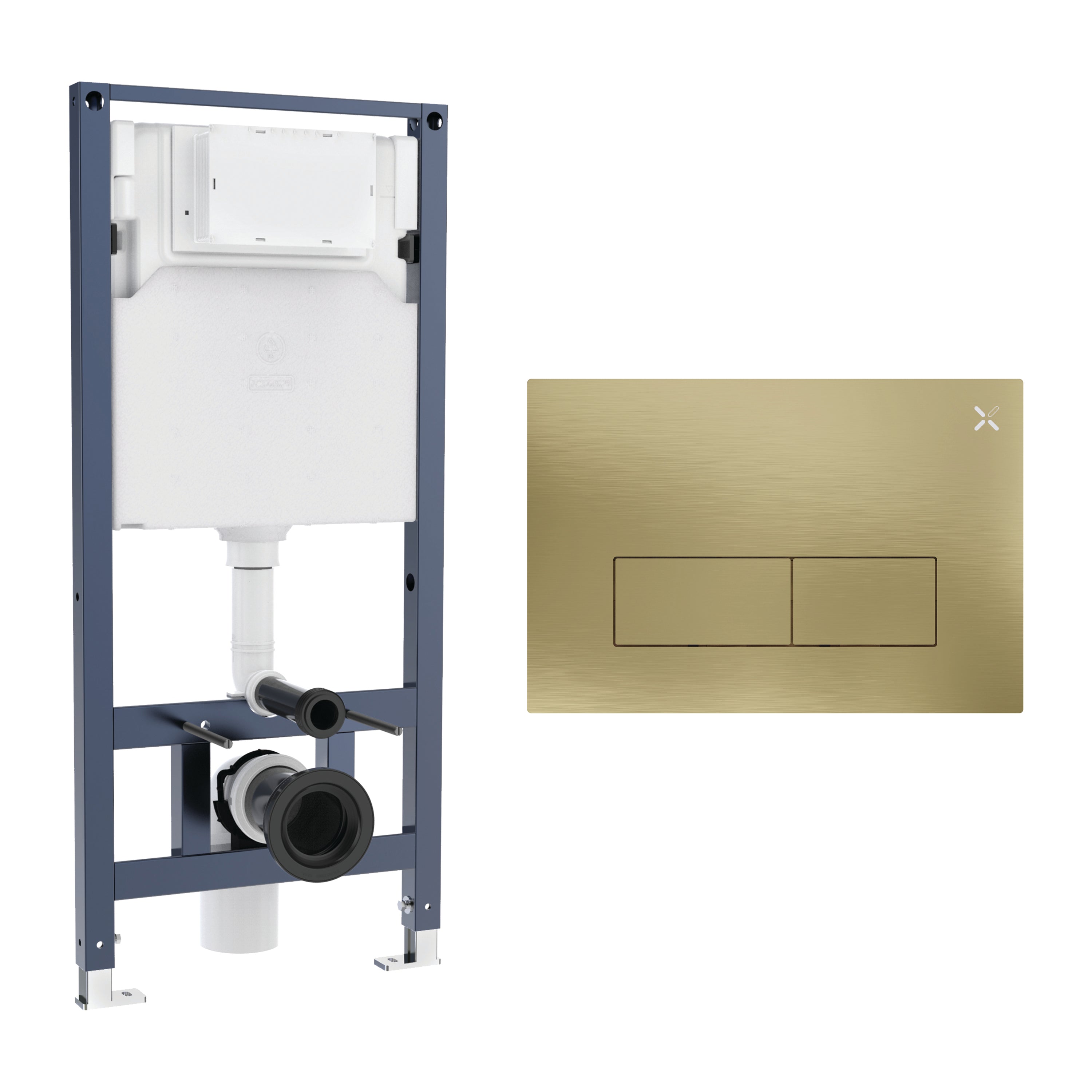 Crosswater MPRO Stainless Steel Frame Set 3 Brushed Brass