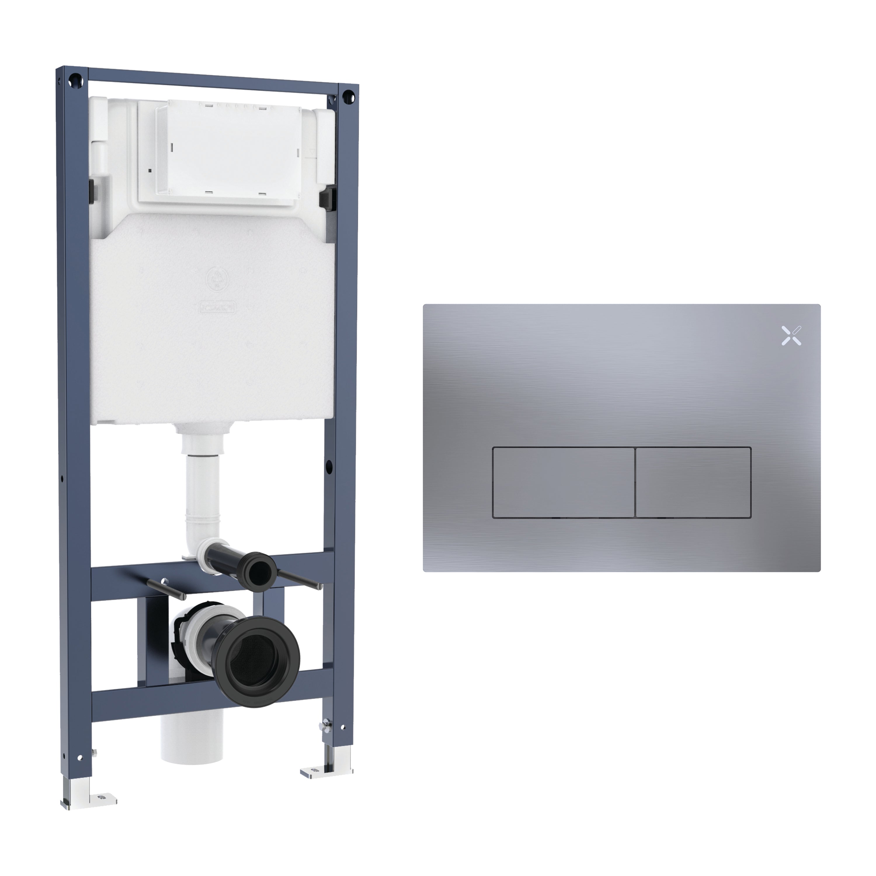 Crosswater MPRO Stainless Steel Frame Set 3 Brushed Nickel