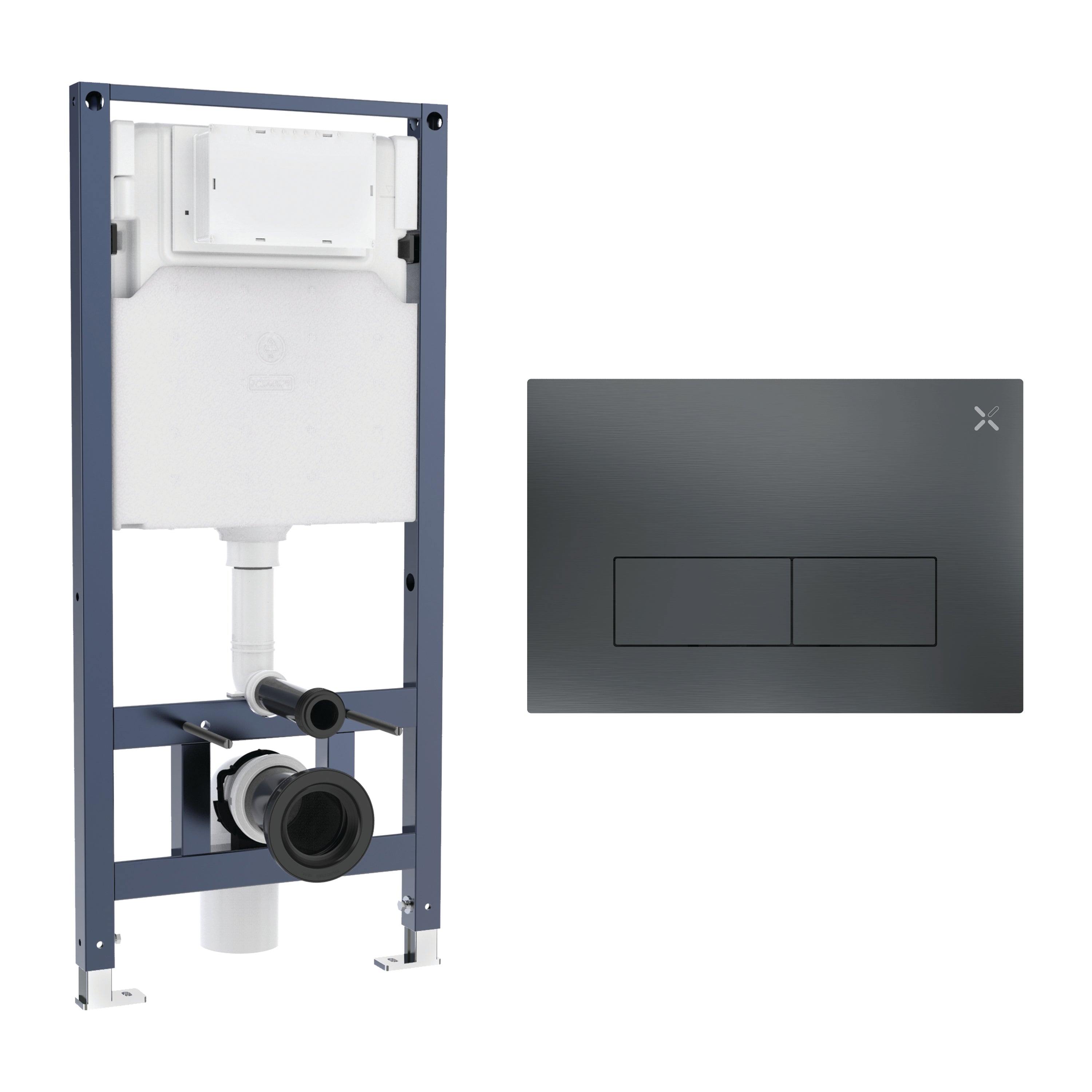 Crosswater MPRO Stainless Steel Frame Set 3 Slate