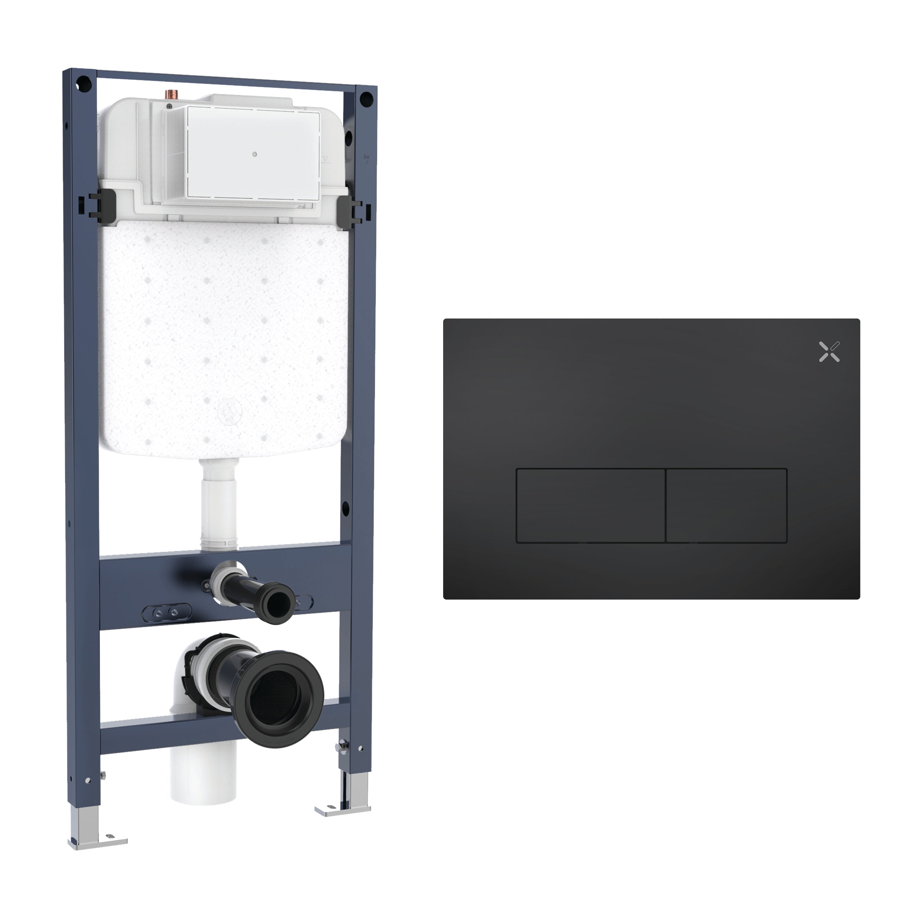 Crosswater MPRO Stainless Steel Frame Set 4 Matt Black