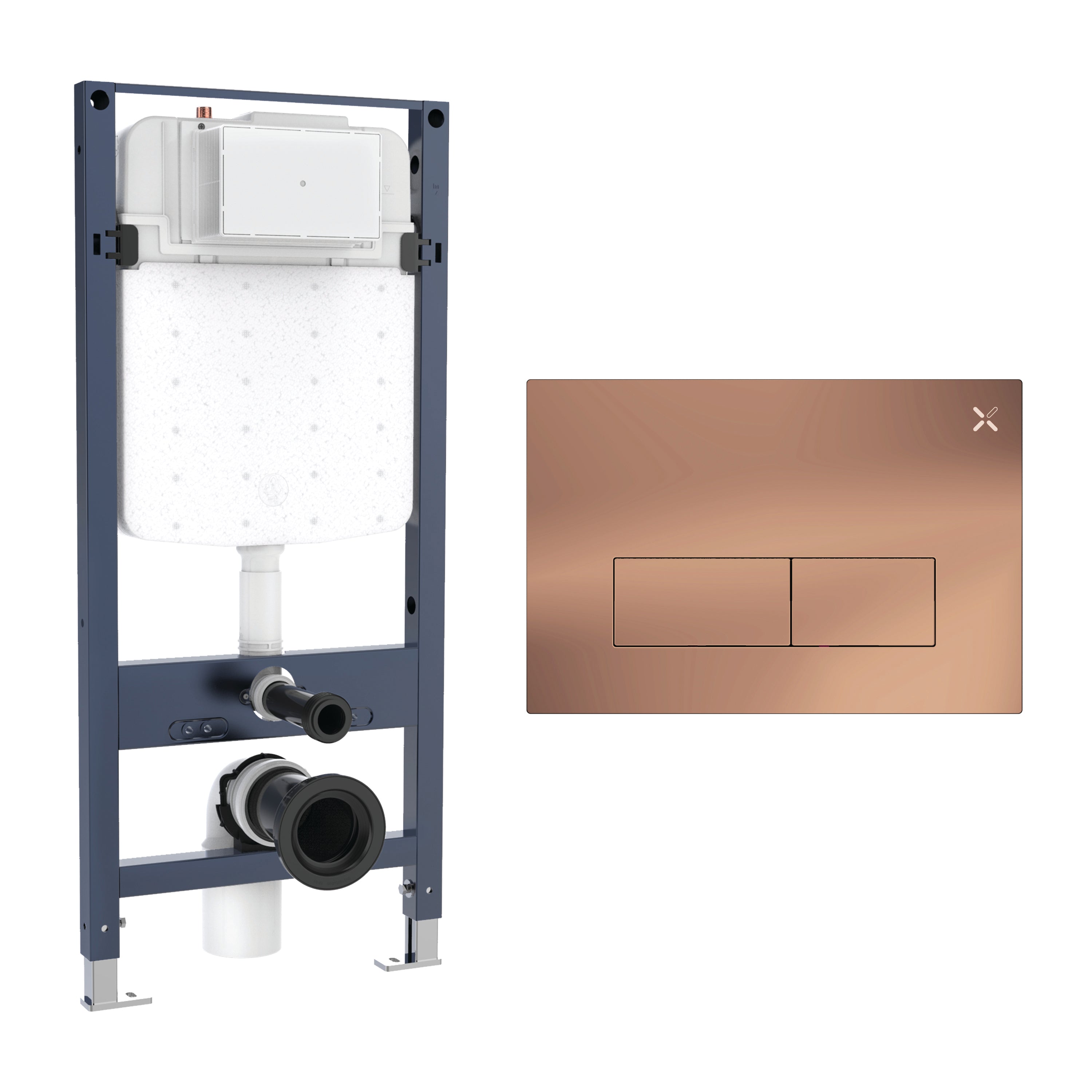 Crosswater MPRO Stainless Steel Frame Set 4 Brushed Bronze