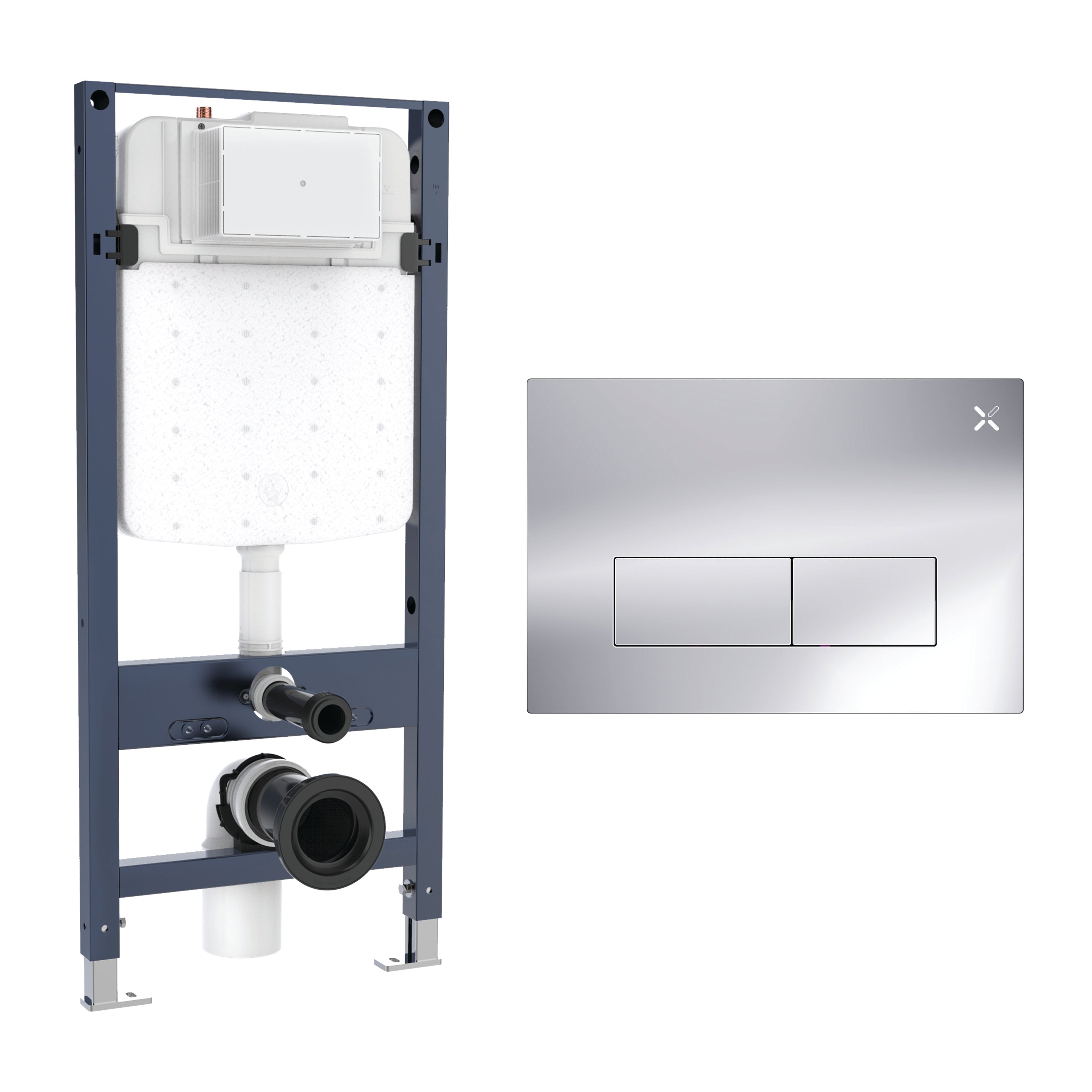 Crosswater MPRO Stainless Steel Frame Set 4 Chrome