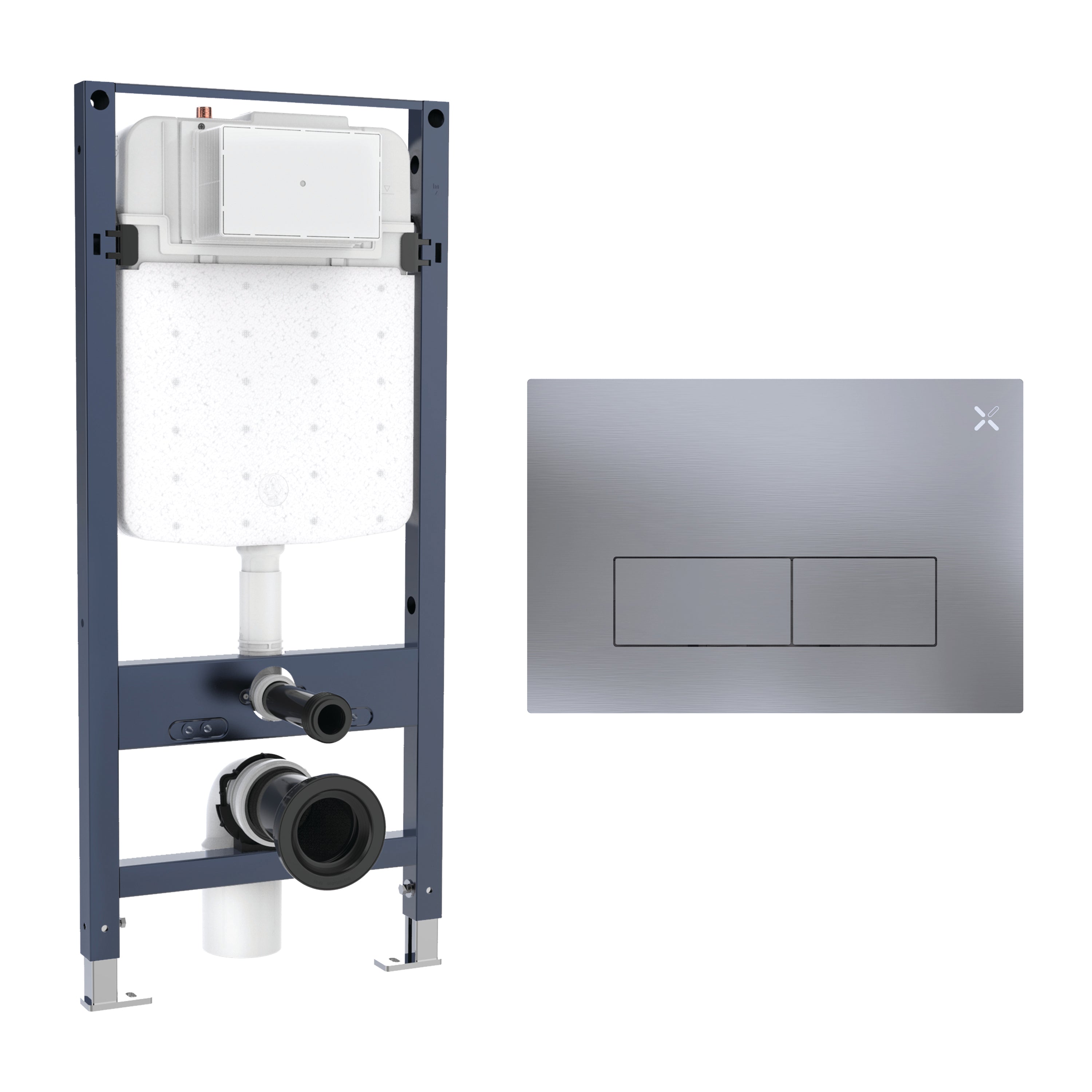Crosswater MPRO Stainless Steel Frame Set 4 Brushed Nickel