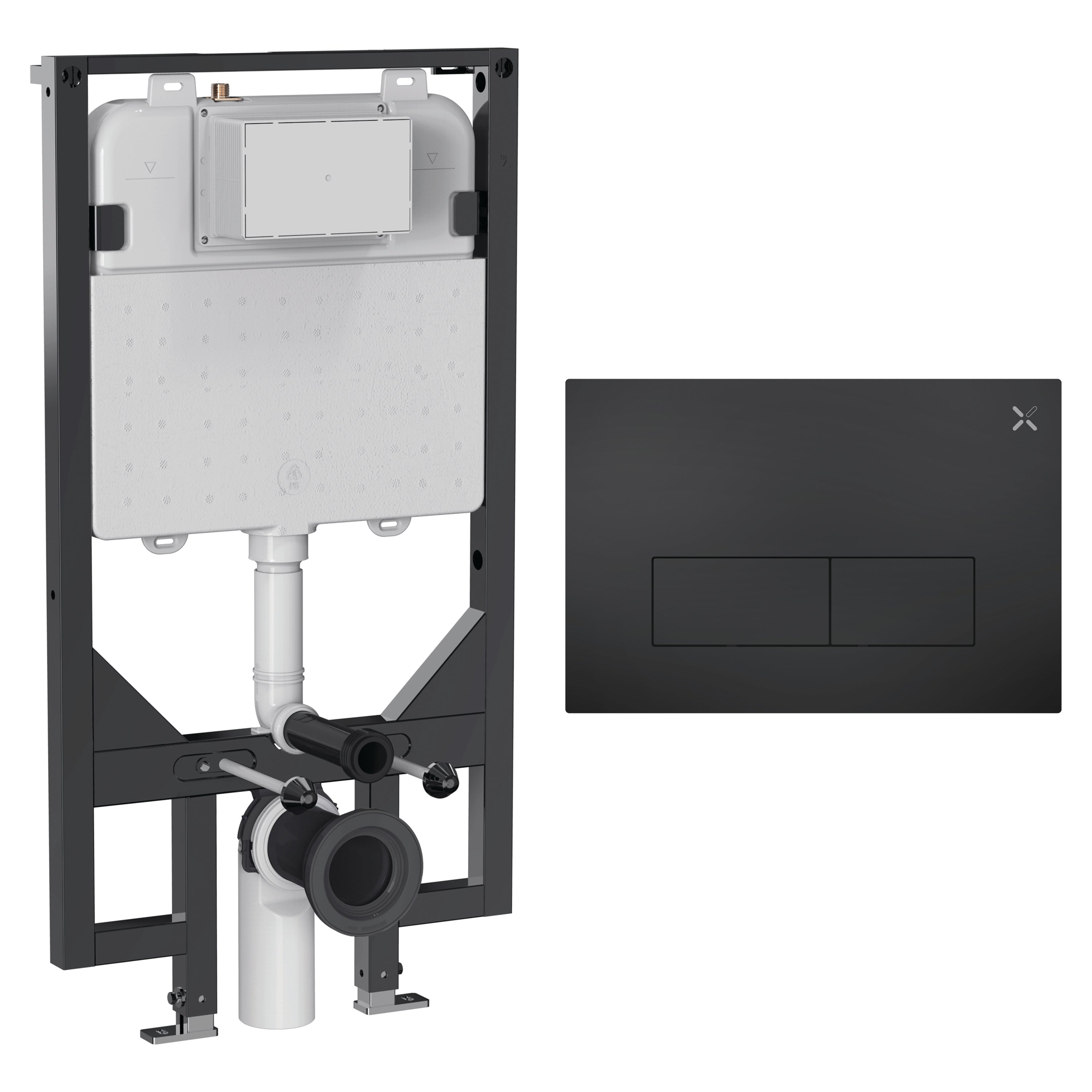 Crosswater MPRO Stainless Steel Frame Set 5 Matt Black