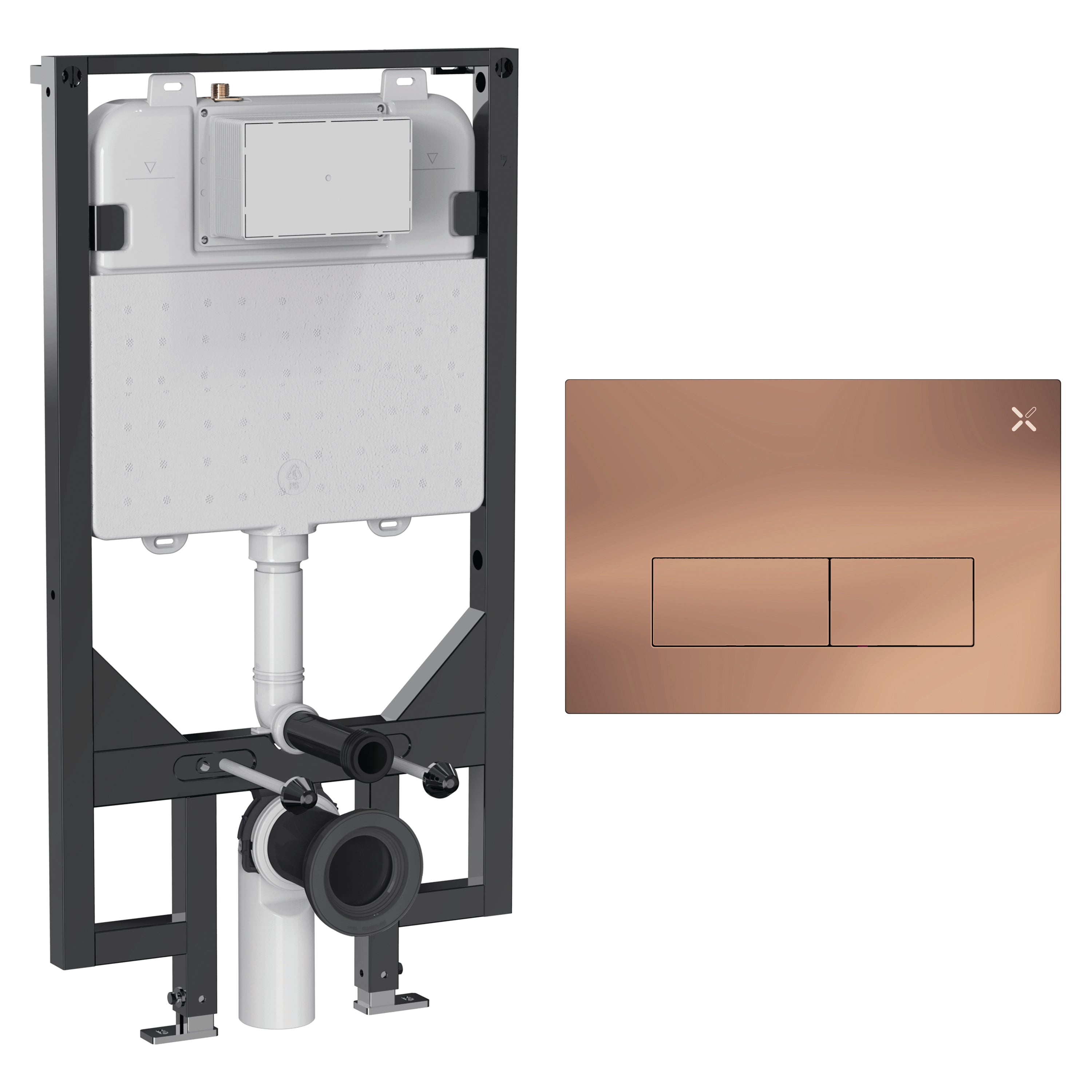 Crosswater MPRO Stainless Steel Frame Set 5 Brushed Bronze