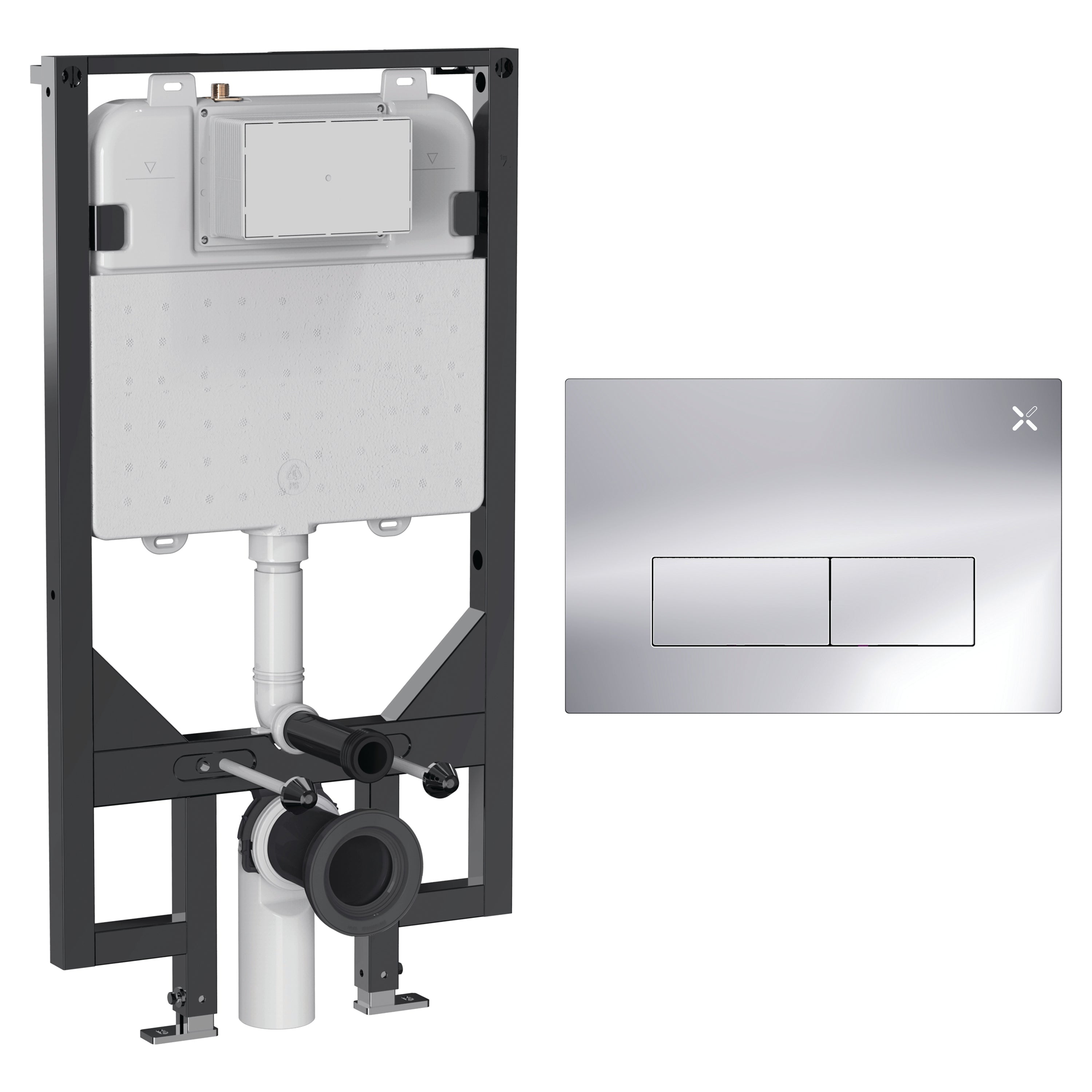 Crosswater MPRO Stainless Steel Frame Set 5 Chrome