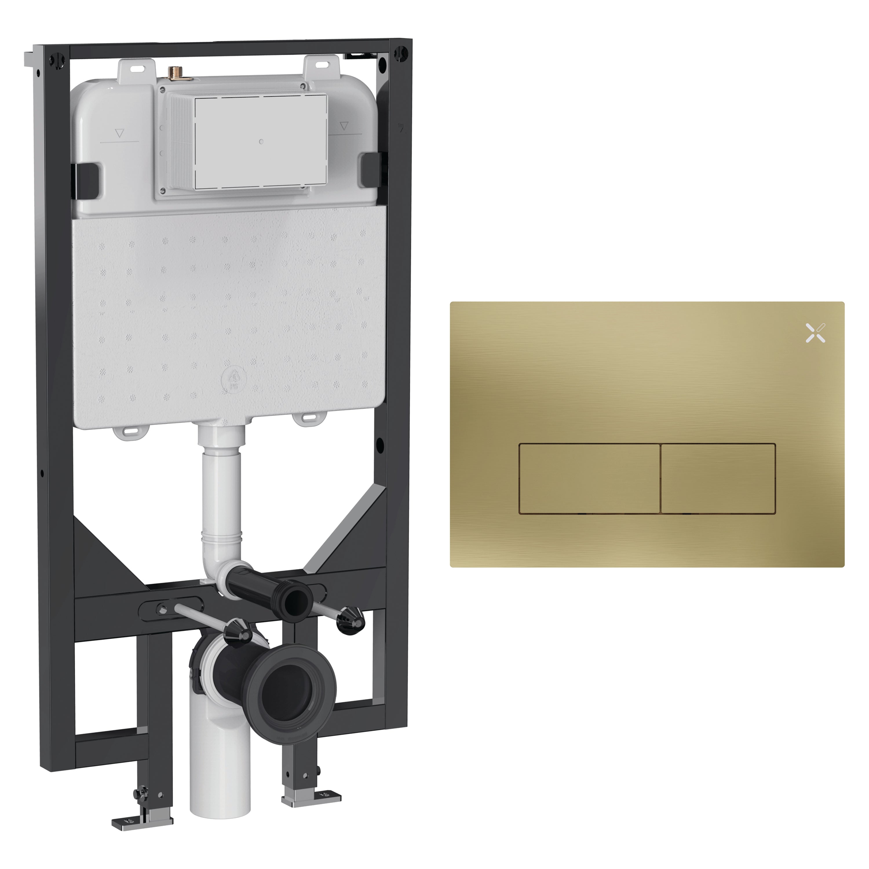 Crosswater MPRO Stainless Steel Frame Set 5 Brushed Brass
