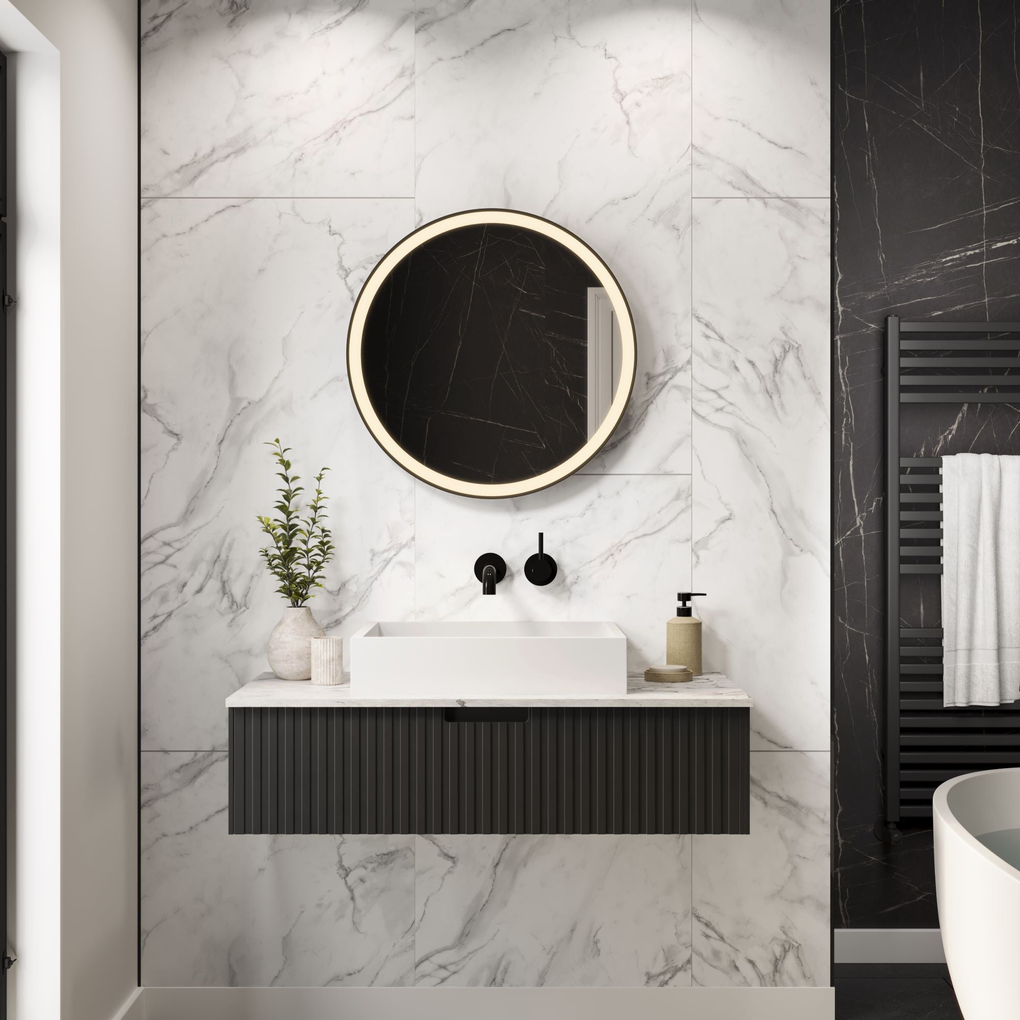 Multipanel TILE Panel - Crystal Marble (0800) - Hydro-Lock T&G - Offset B - 2400x598x11mm - FSC Mix 70%
