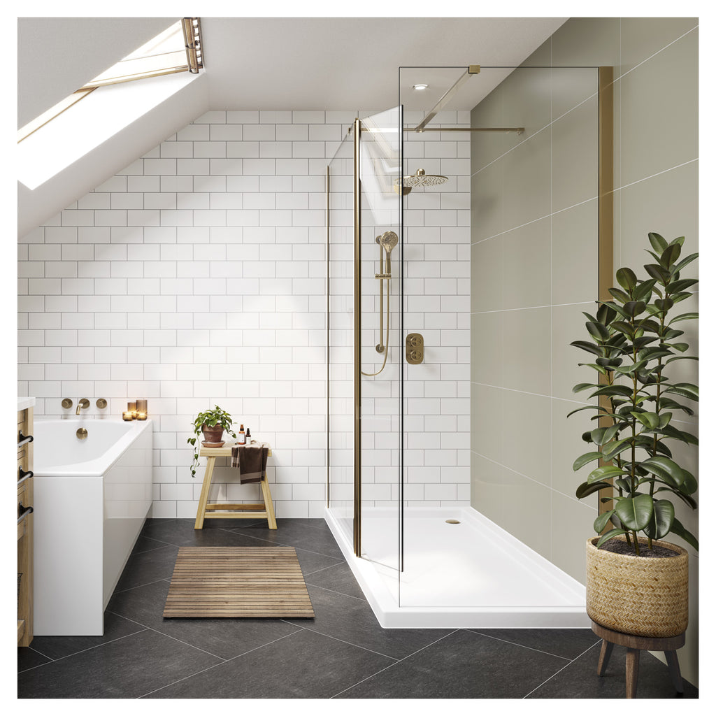 Multipanel Tile Metro Hydrolock 2400mm x 598mm Alpine White 191x197 Tile
