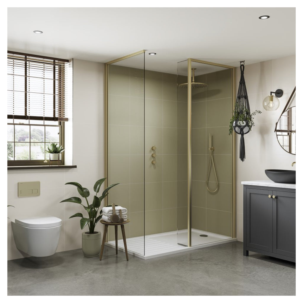 Multipanel Tile Hydrolock 2400mm x 598mm Sage Green 400x580mm Tile