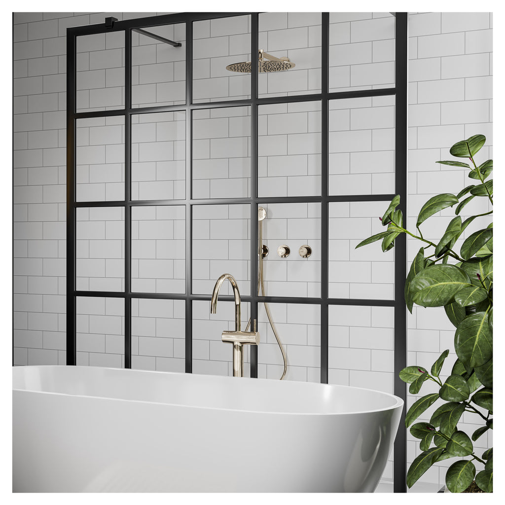 Multipanel Tile Metro Hydrolock 2400mm x 598mm White Grey 191x197 Tile