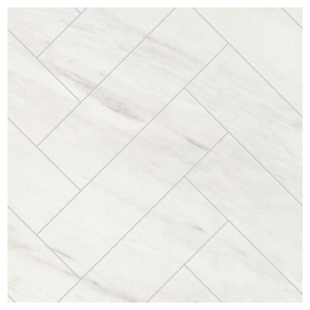Multipanel Tile Herringbone Hydrolock 2400mm x 598mm Levanto Marble 410x123 Tile