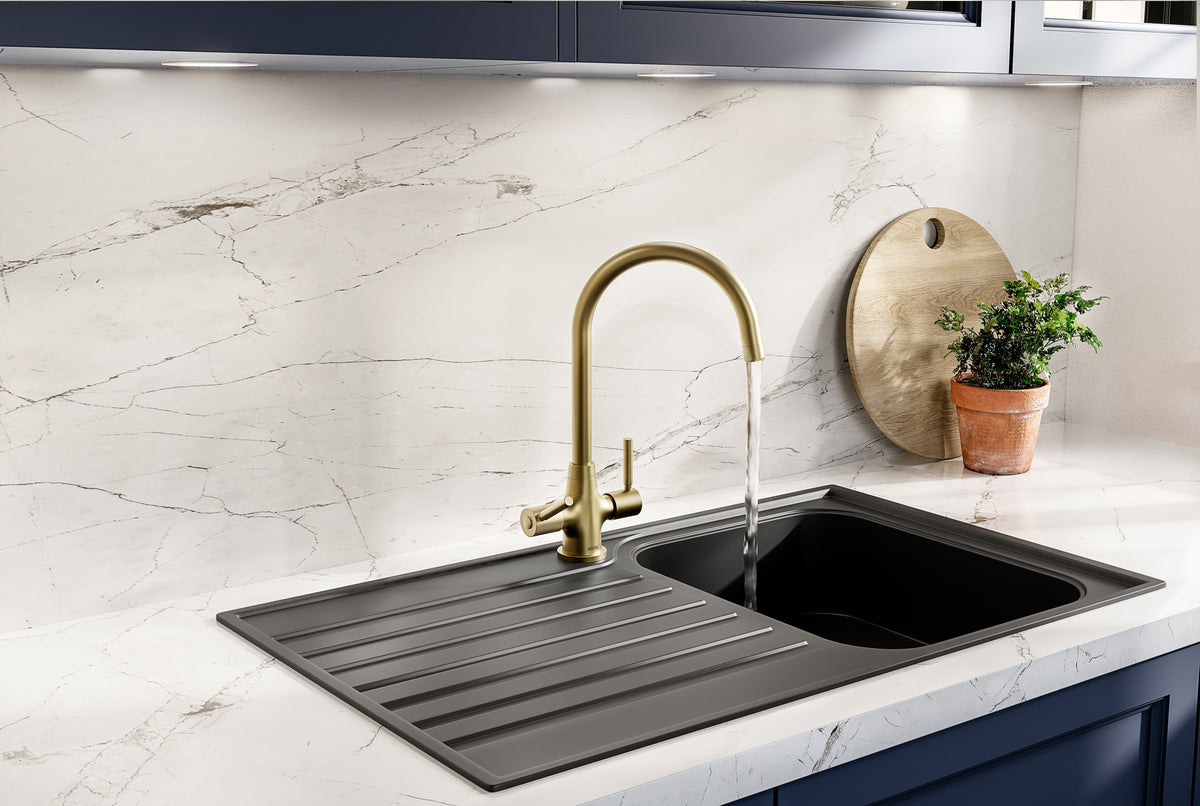 Bristan Monza Easyfit Mono Sink Mixer Brushed Brass MZ SNK EF BB
