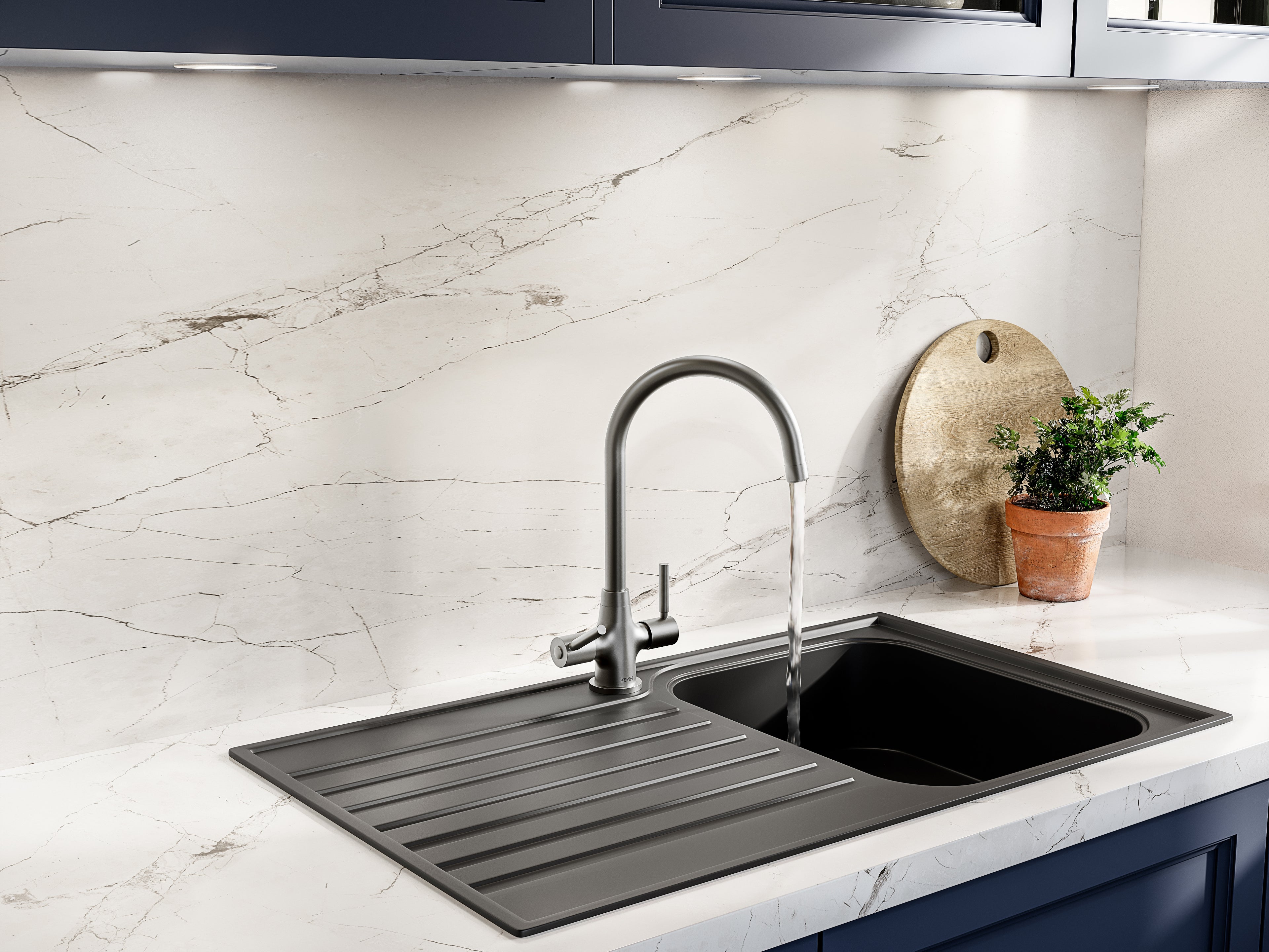 Bristan Monza Easyfit Sink Mixer Brushed Nickel MZ SNK EF BN