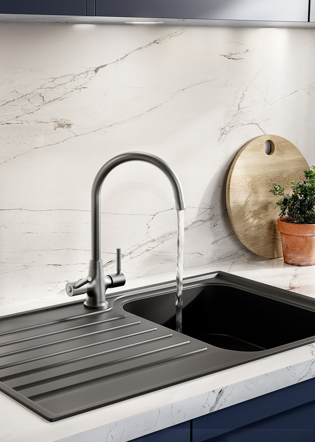 Bristan Monza Easyfit Sink Mixer Brushed Nickel MZ SNK EF BN