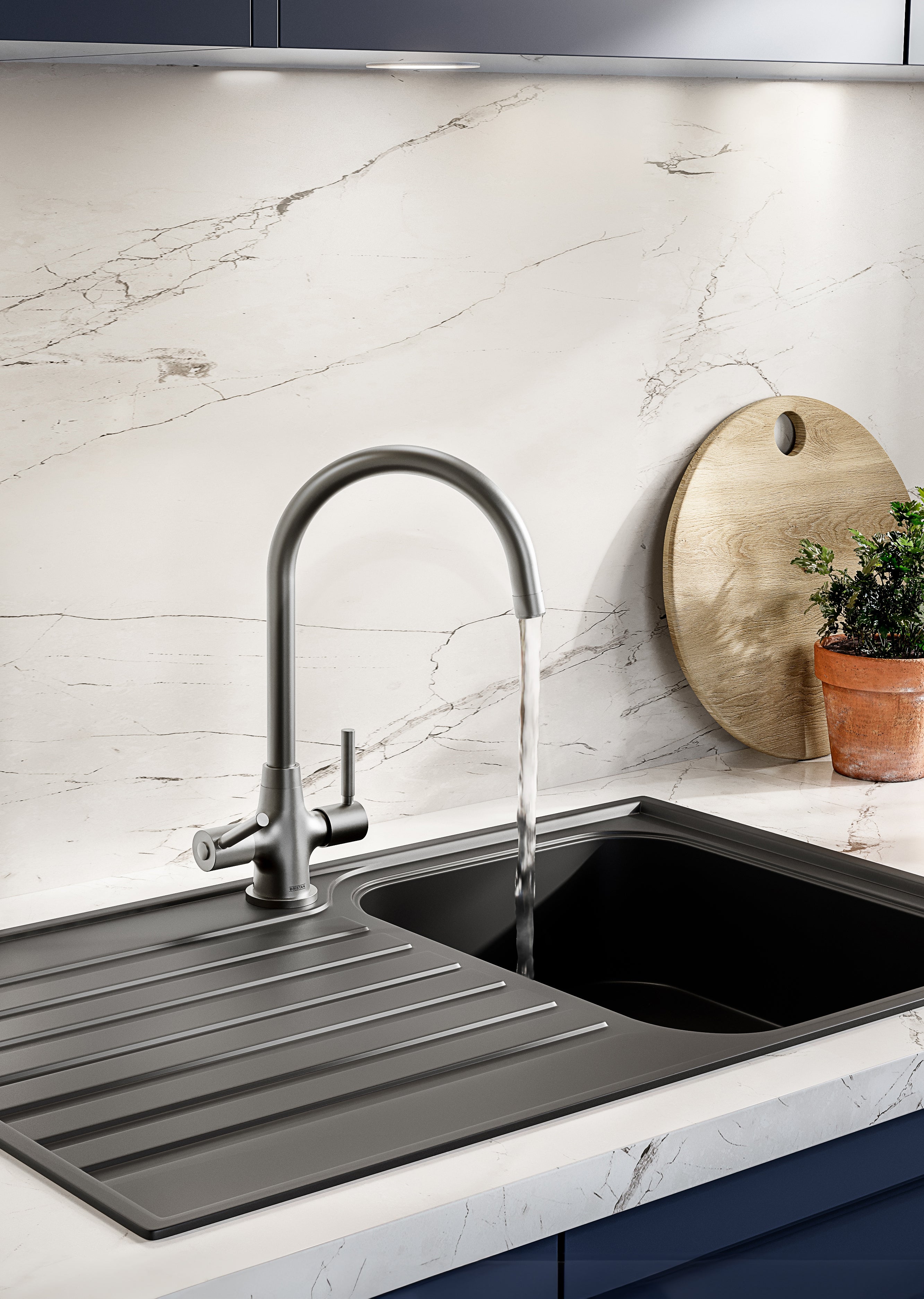 Bristan Monza Easyfit Sink Mixer Brushed Nickel MZ SNK EF BN