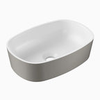 HiB Novum Terra Full Projection 60cm countertop with vessel basin Grey Fossil