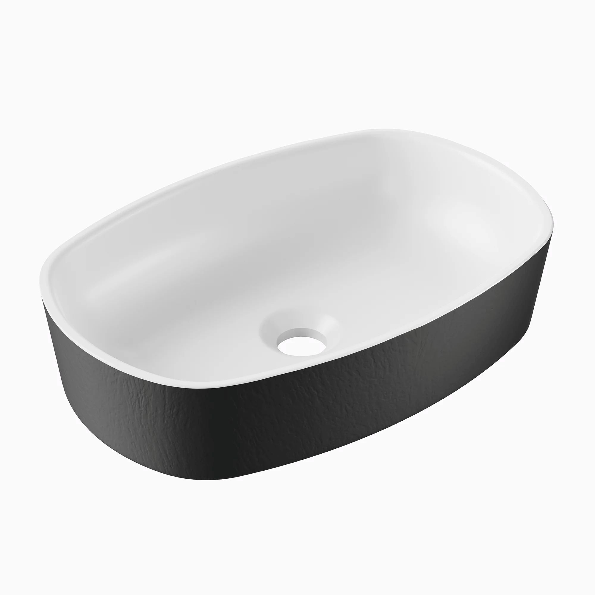 HiB Novum Terra Compact 60cm countertop with vessel basin Black Charcoal