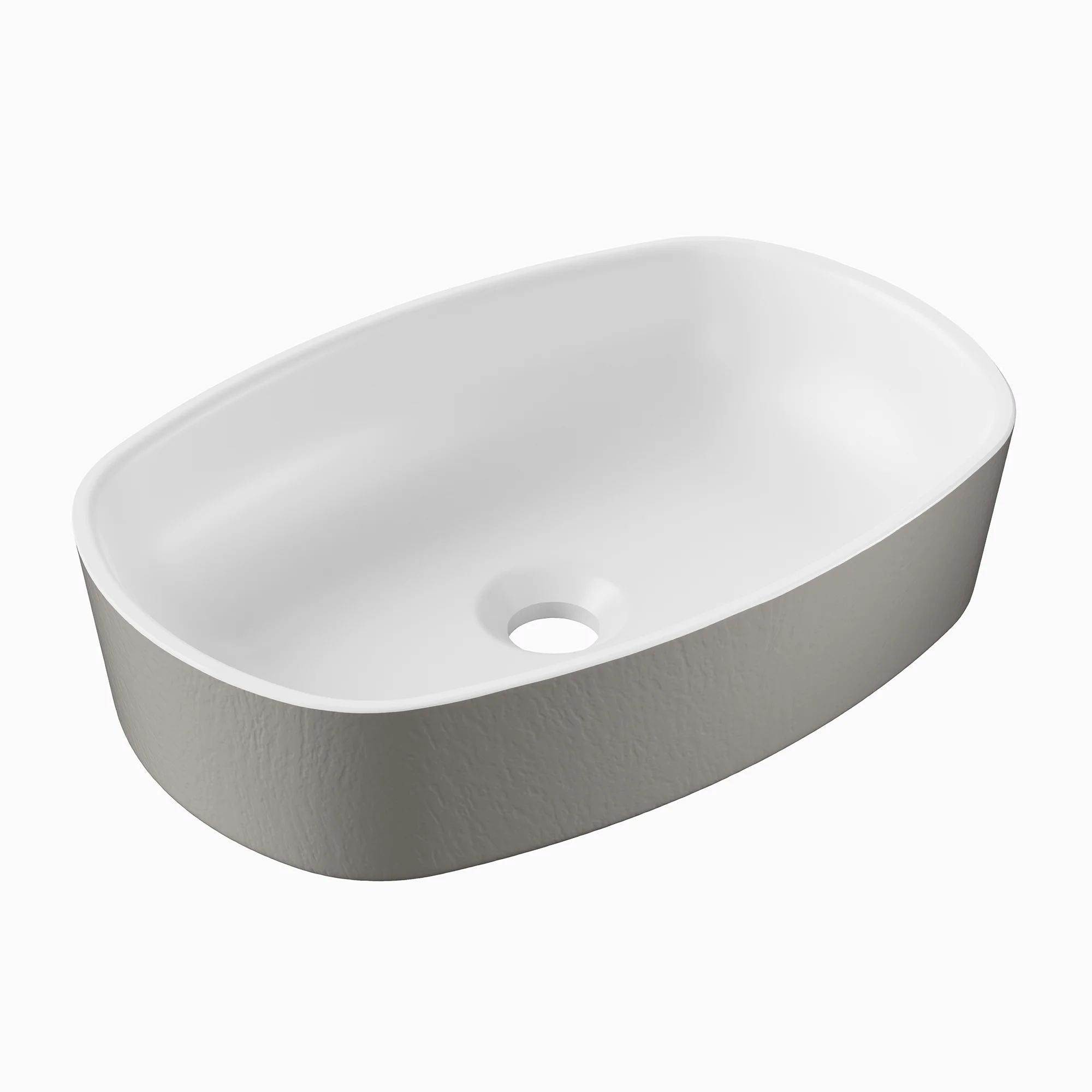 HiB Novum Terra Full Projection 85cm countertop with vessel basin Grey Fossil