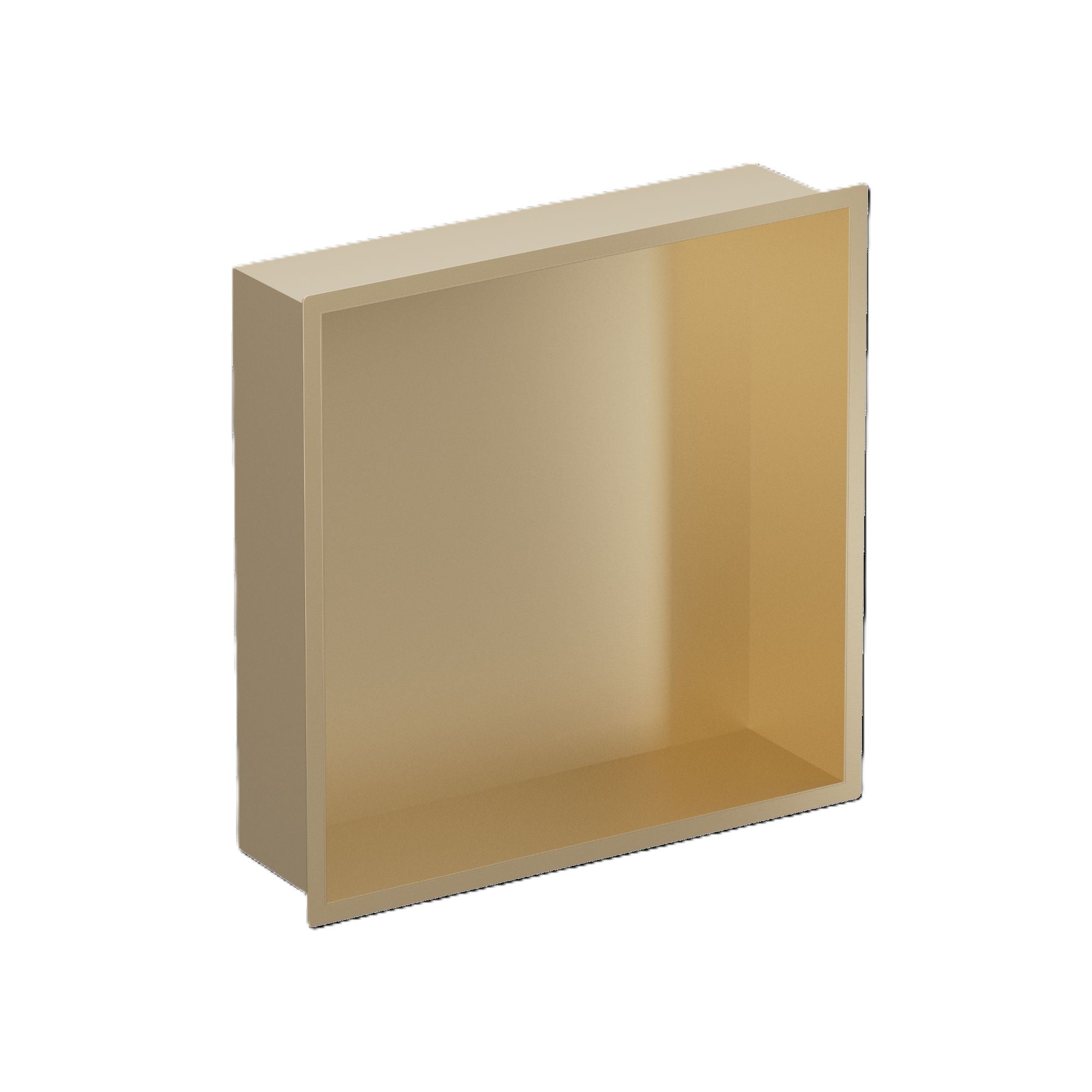 Crosswater Niches Square Shower Recess 305 x 305mm x 80mm Brushed Brass