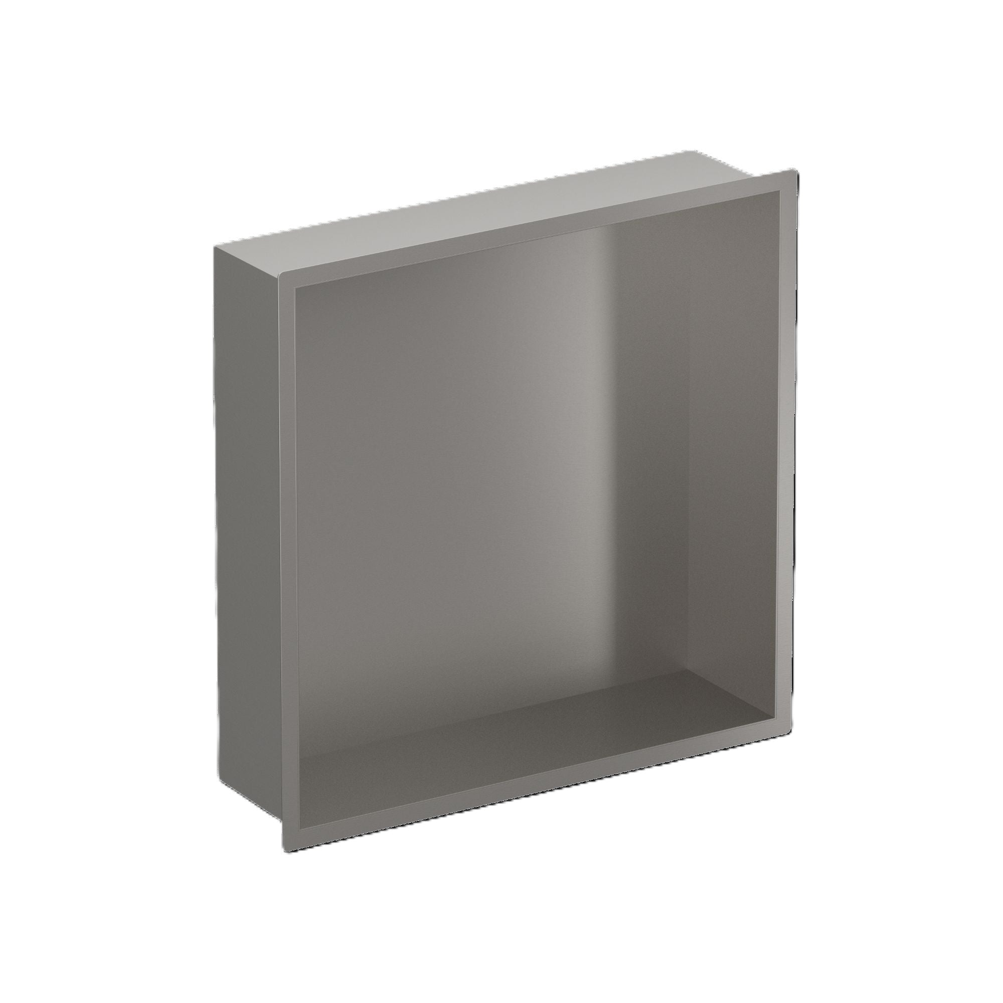 Crosswater Niches Square Shower Recess 305 x 305mm x 80mm Brushed Stainless