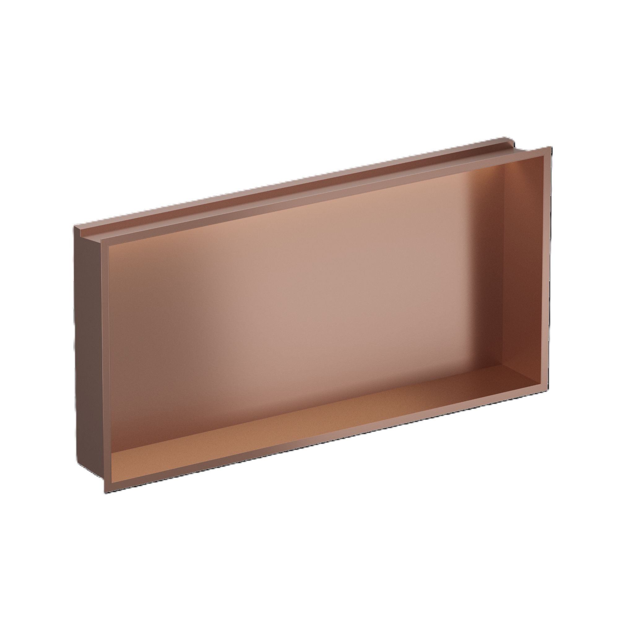 Crosswater Niches Rectangular Shower Recess Landscape 610 x 305mm x 80mm with LED Light Strip Brushed Bronze