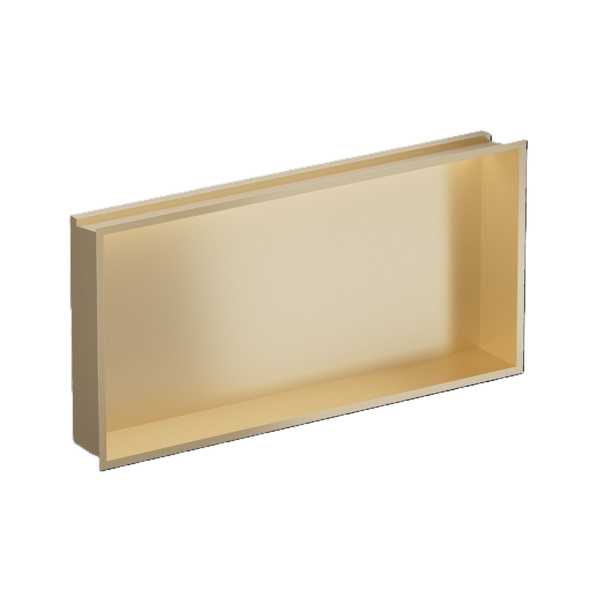 Crosswater Niches Rectangular Shower Recess Landscape 610 x 305mm x 80mm with LED Light Strip Brushed Brass