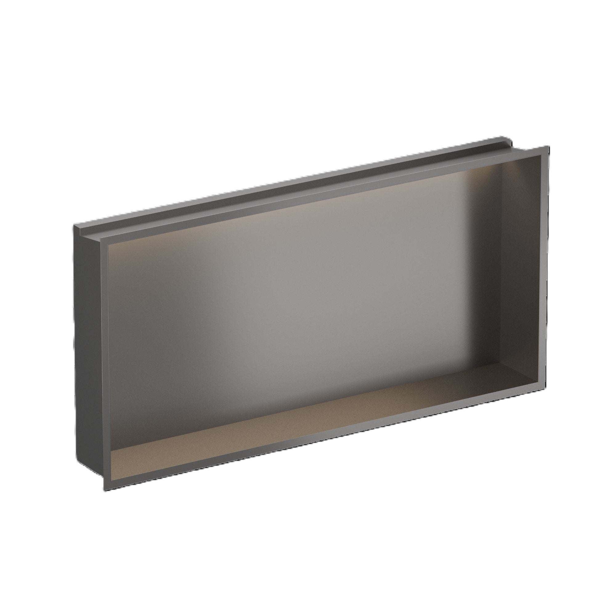 Crosswater Niches Rectangular Shower Recess Landscape 610 x 305mm x 80mm with LED Light Strip Slate