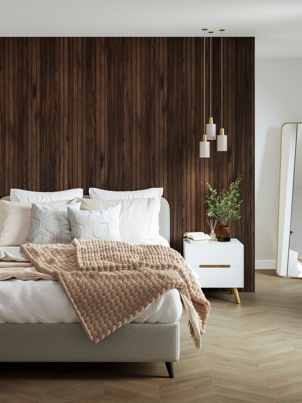Naturepanel Panel Brown Warmia Walnut Hydro-Lock  14 Slats 2700x598x10.4mm