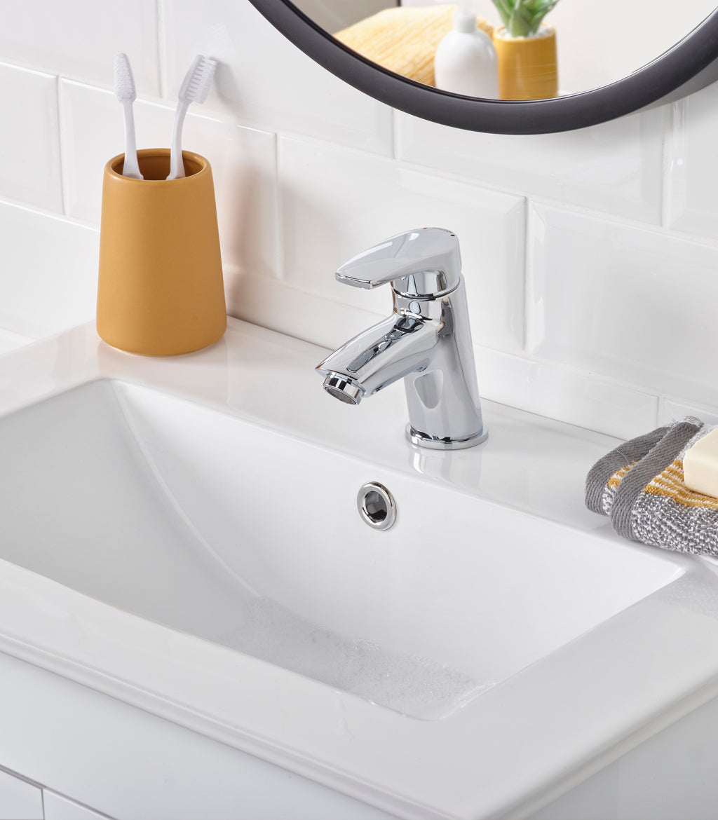 Bristan Orta Basin Mixer with Clicker Waste Chrome OR BAS C